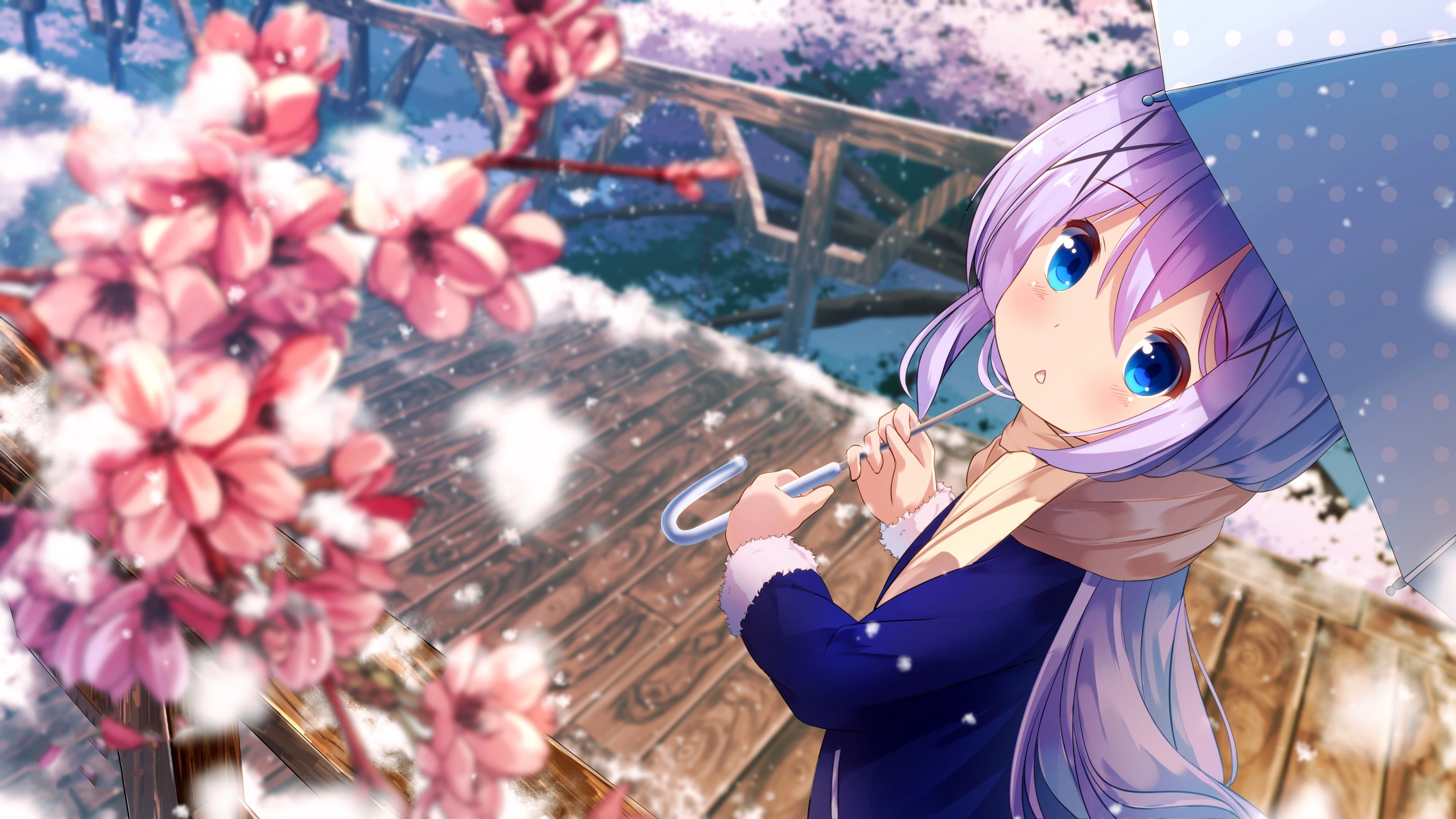 Spring Anime Giel 4K Wallpaper. HD