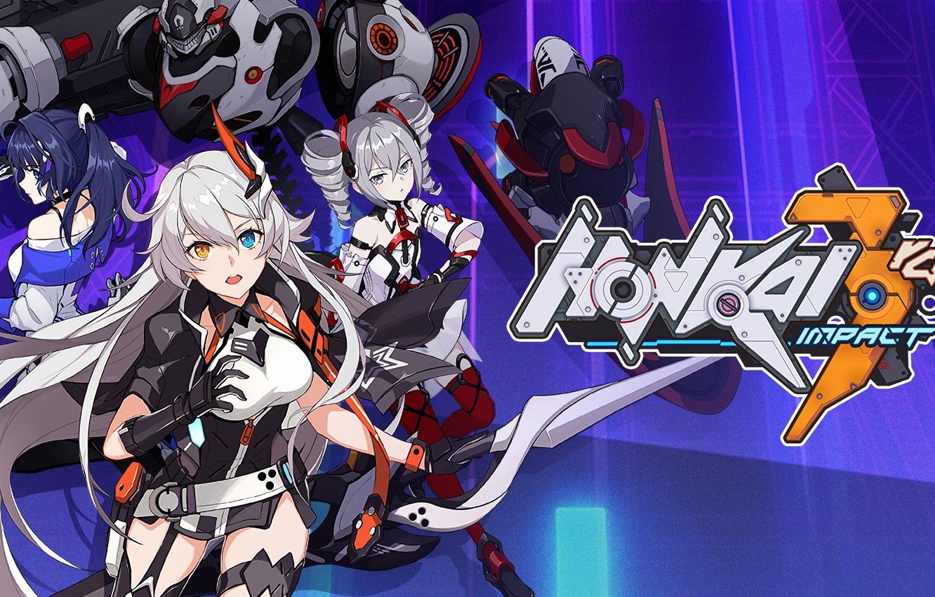 Wallpaper Honkai Impact 3rd, Kiana Kaslana, Bronya Zaychik, Raiden Mei image for desktop, section сёнэн