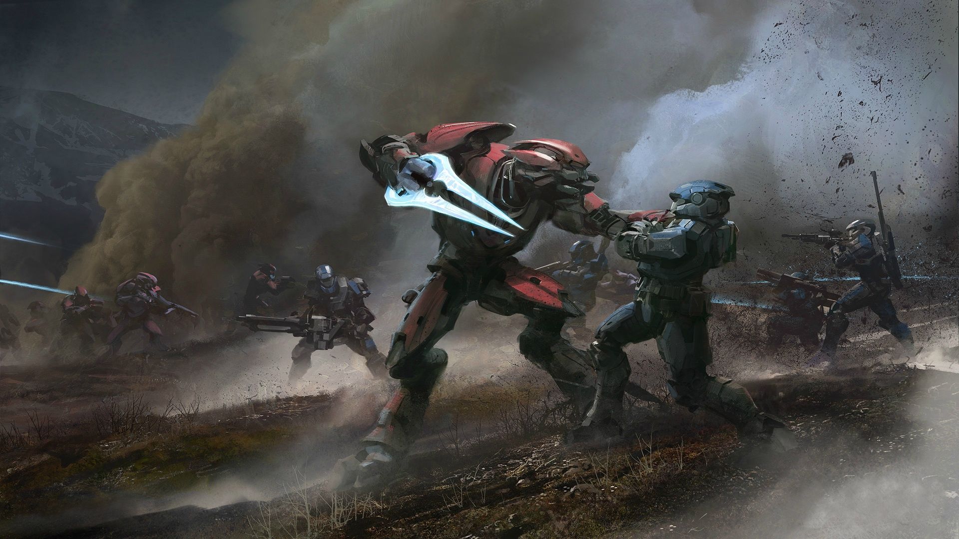 Download 1920x1080 HD Wallpaper halo alien blade soldier armor battle, Desktop Background HD