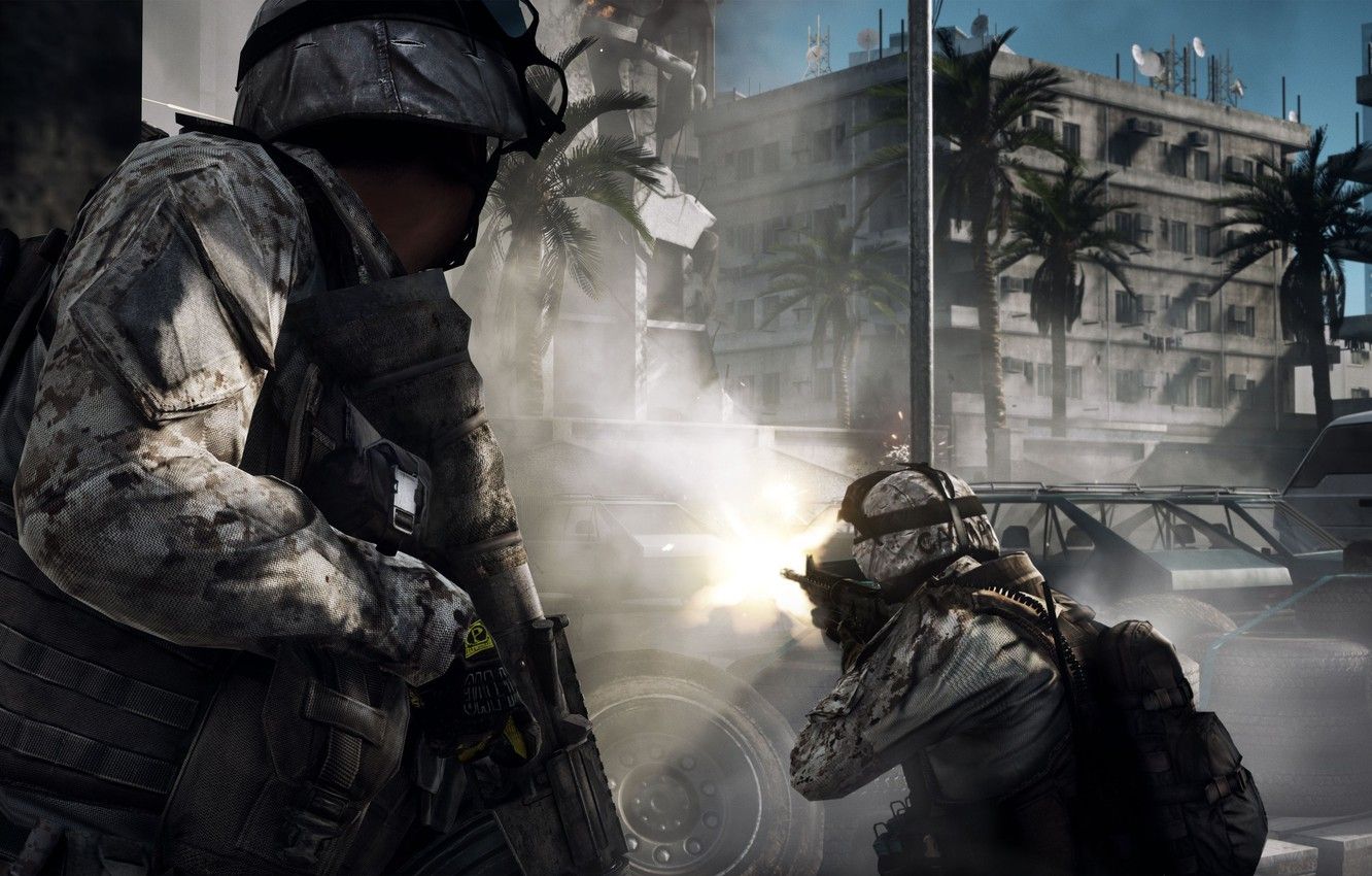 Wallpaper the city, soldiers, battlefield, BF3 image for desktop, section игры