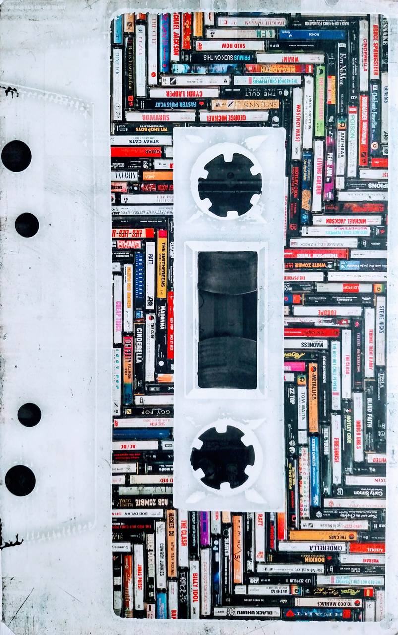 Cassette tape wallpaper