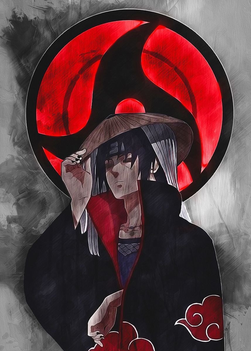 Uchiha Itachi 5 16' Poster. art print by Sobat Coolren. Displate. Naruto painting, Anime akatsuki, Itachi
