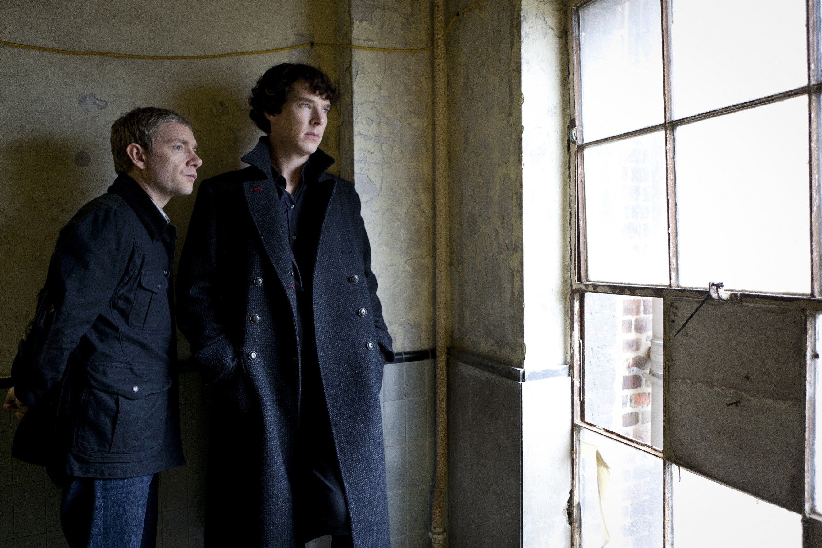 sherlock holmes sherlock john watson benedict cumberbatch martin freeman wallpaper HD Wallpaper