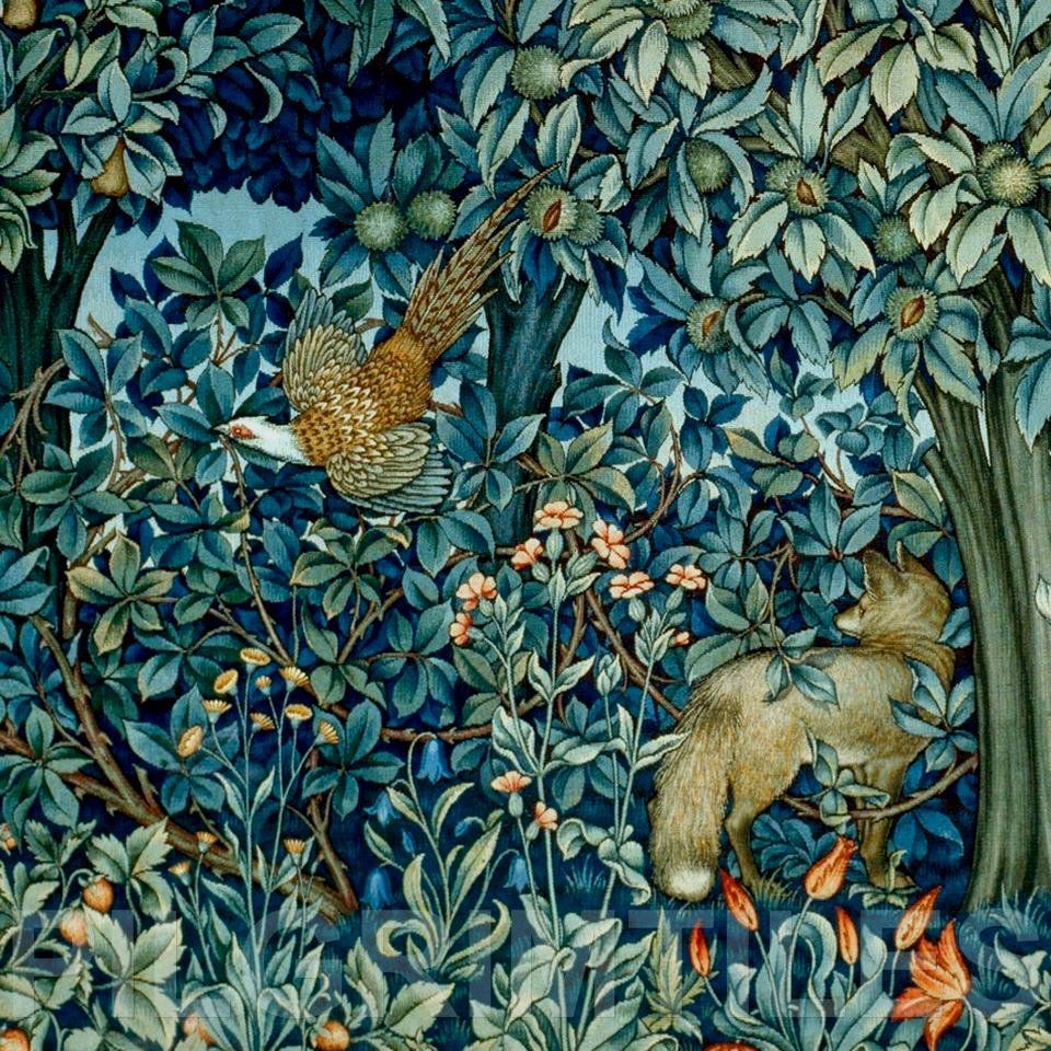 pagewoman: “Pheasant and Fox William Morris ”. William morris art, William morris wallpaper, Morris wallpaper