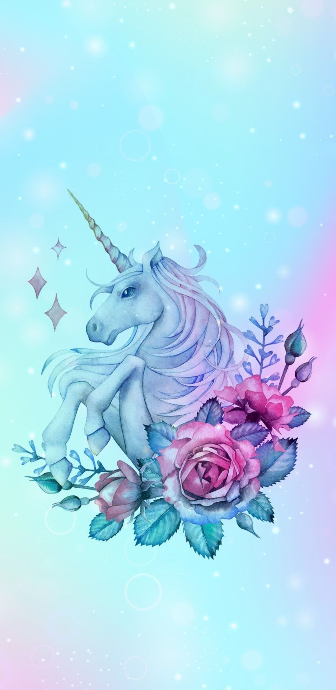 Blue Wallpaper Unicorn