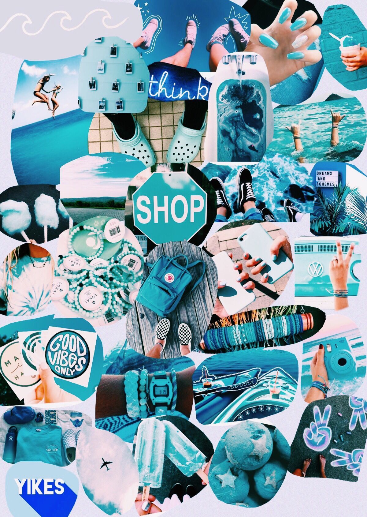VSCO Girl lifestyle in blue. iPhone wallpaper vintage, Cute patterns wallpaper, Wallpaper iphone cute
