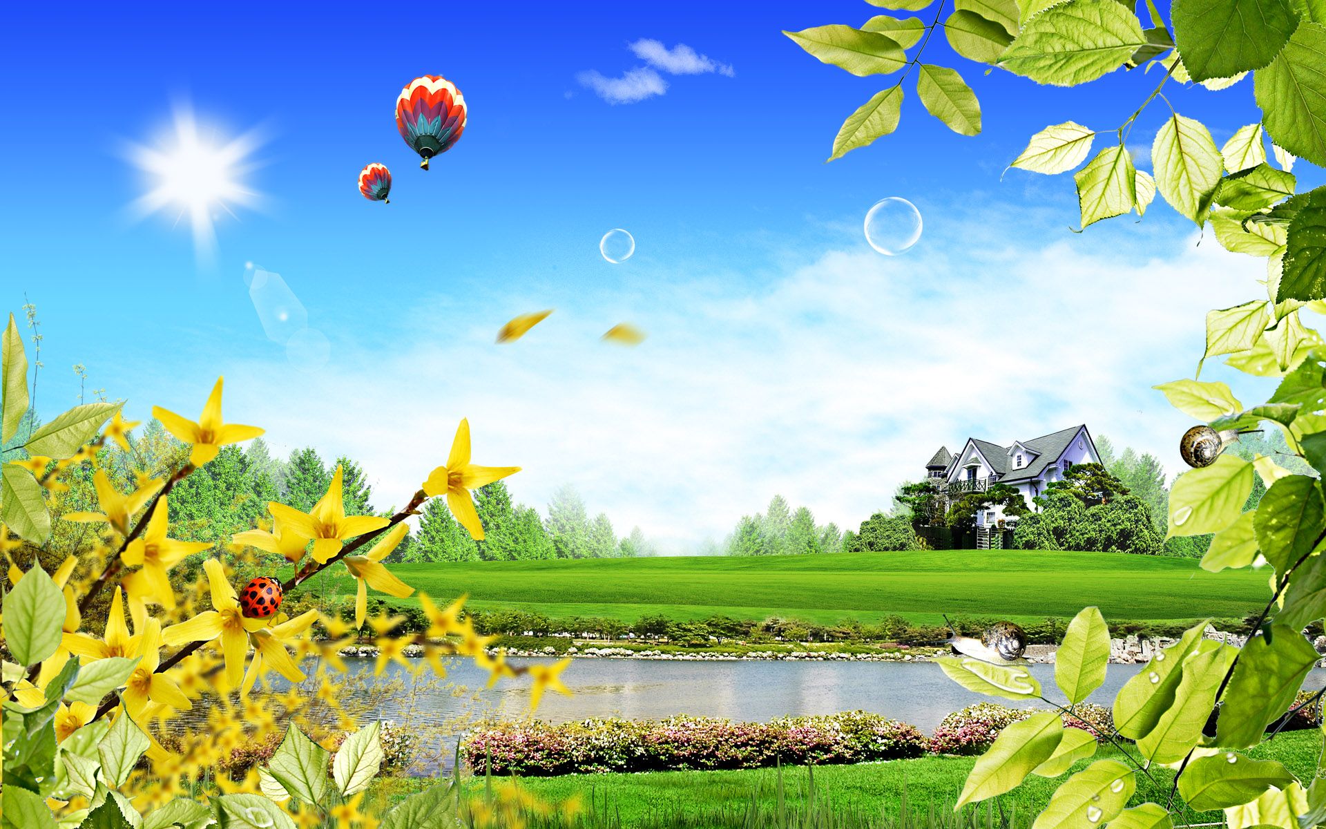 Free summer fantasy landscape for desktop wallpaper Wallpaper Wallpaper 80988