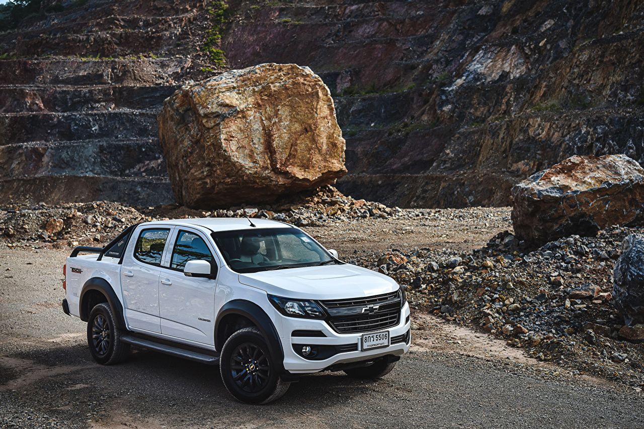 Wallpaper Chevrolet 2019 Colorado Trail Boss Double Cab Pickup White