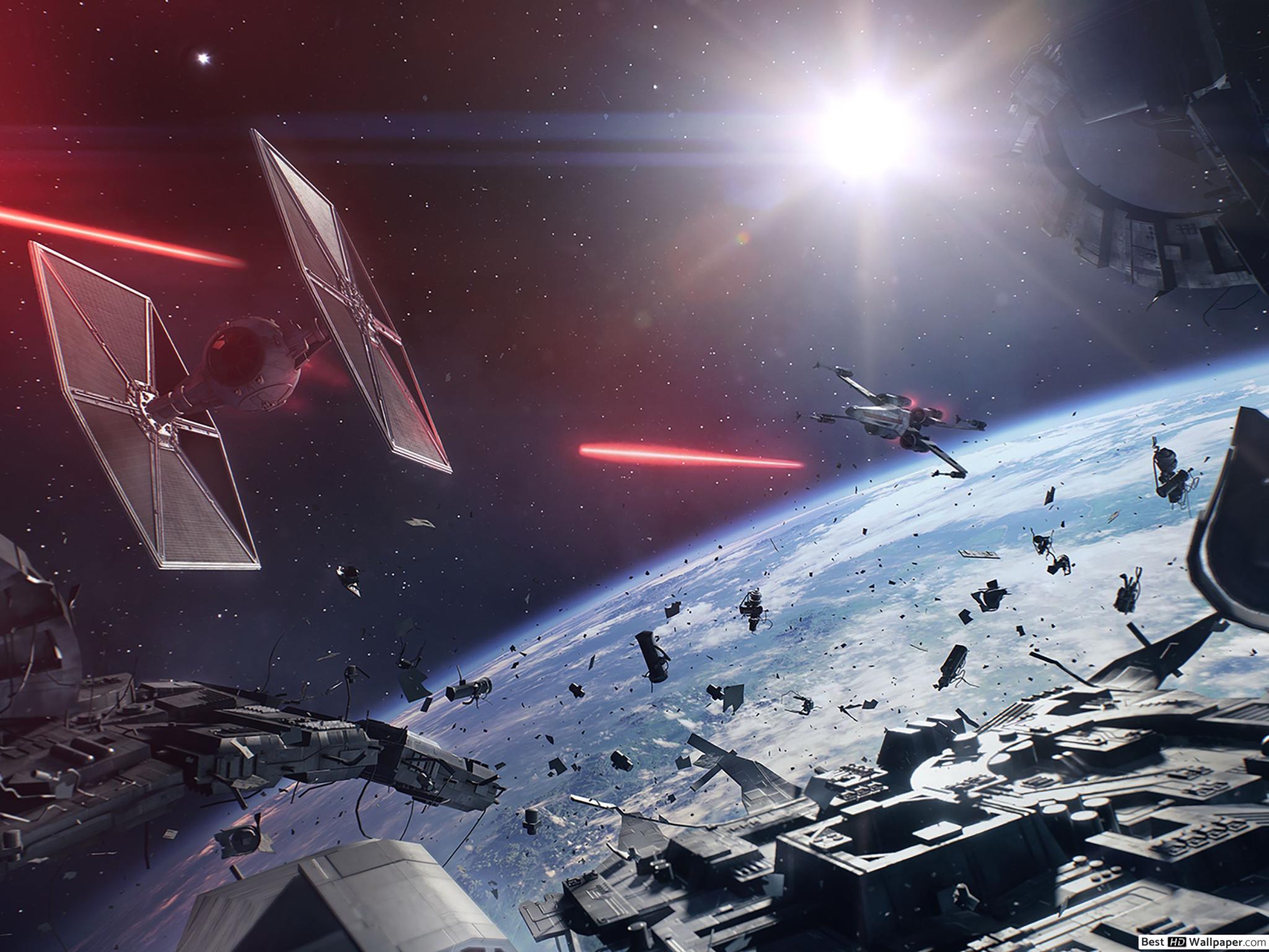 Epic Star Wars Space Battle Wallpaper & Background Download