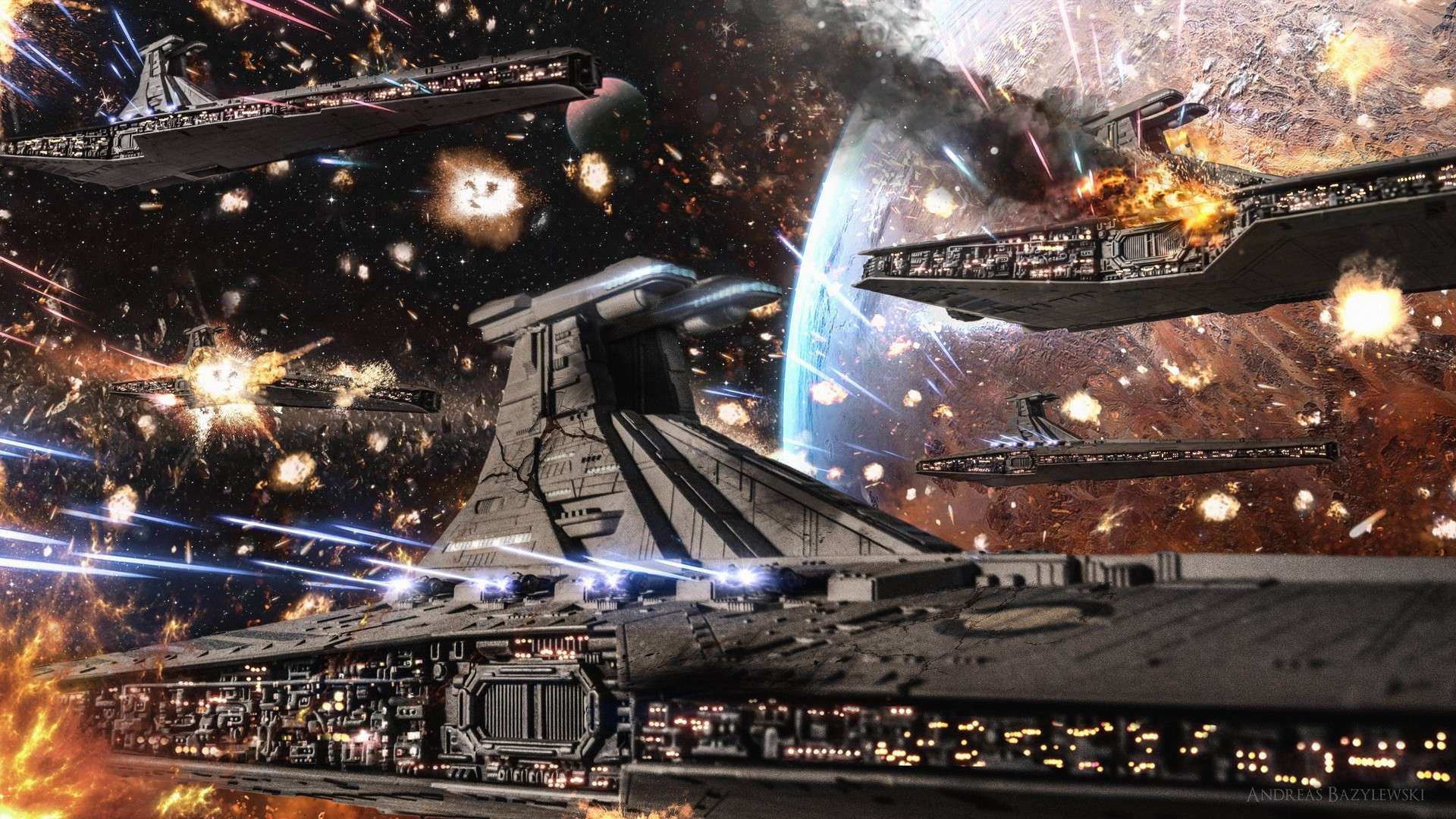 1080p Star Wars Space Battle Wallpaper