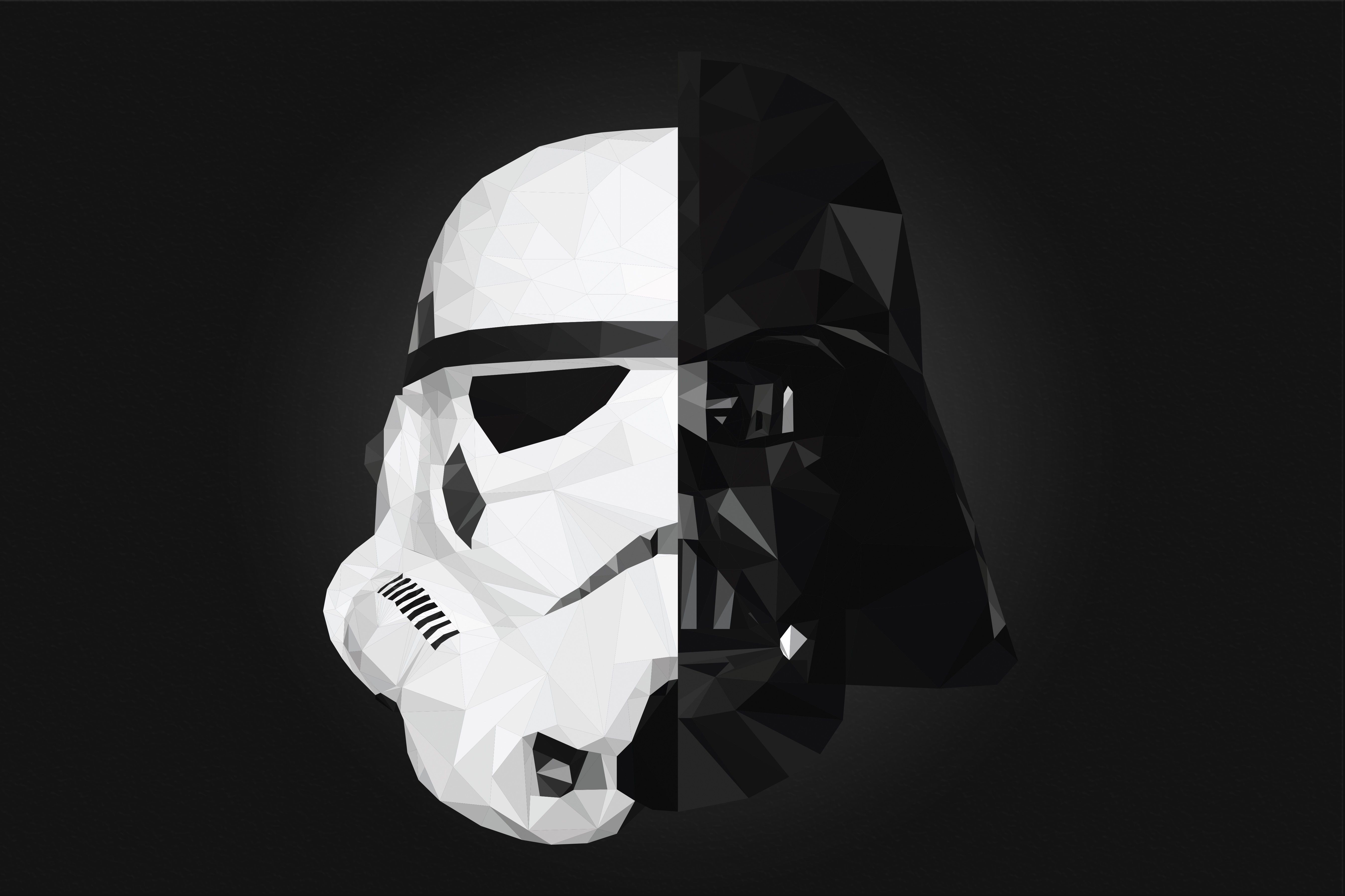 Star Wars, Darth Vader, Low Poly, Splitting Wallpaper Wallpaper Star Wars Bilde Wallpaper & Background Download