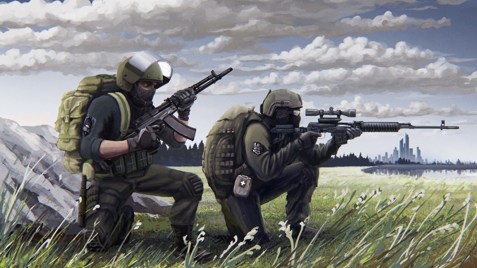 Mercenaries #BEAR #USEC Escape from Tarkov #EFT #R.2028 Russia 2028 #PMC Alexandr Ursegov P #wallpap. Escape from tarkov, Star wars background, Military art