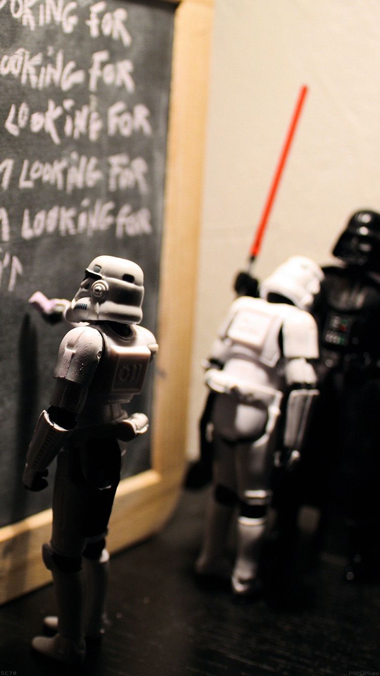 Funny Star Wars Darth Vader Teacher Punishing Stormtrooper iPhone 6 Wallpaper HD