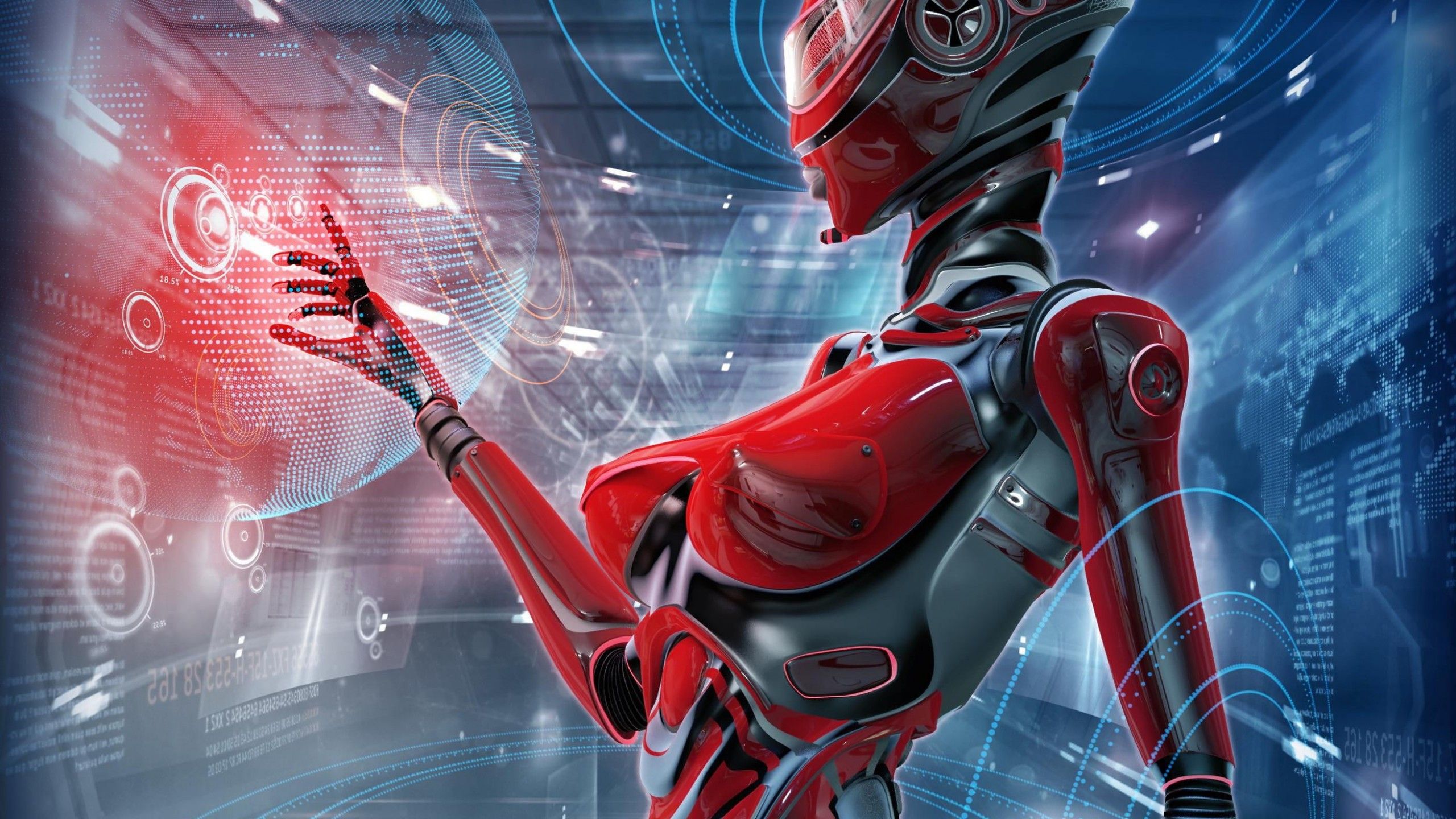 Robot Sci Fi Skills High Tech Cyborg Wallpaperx1440
