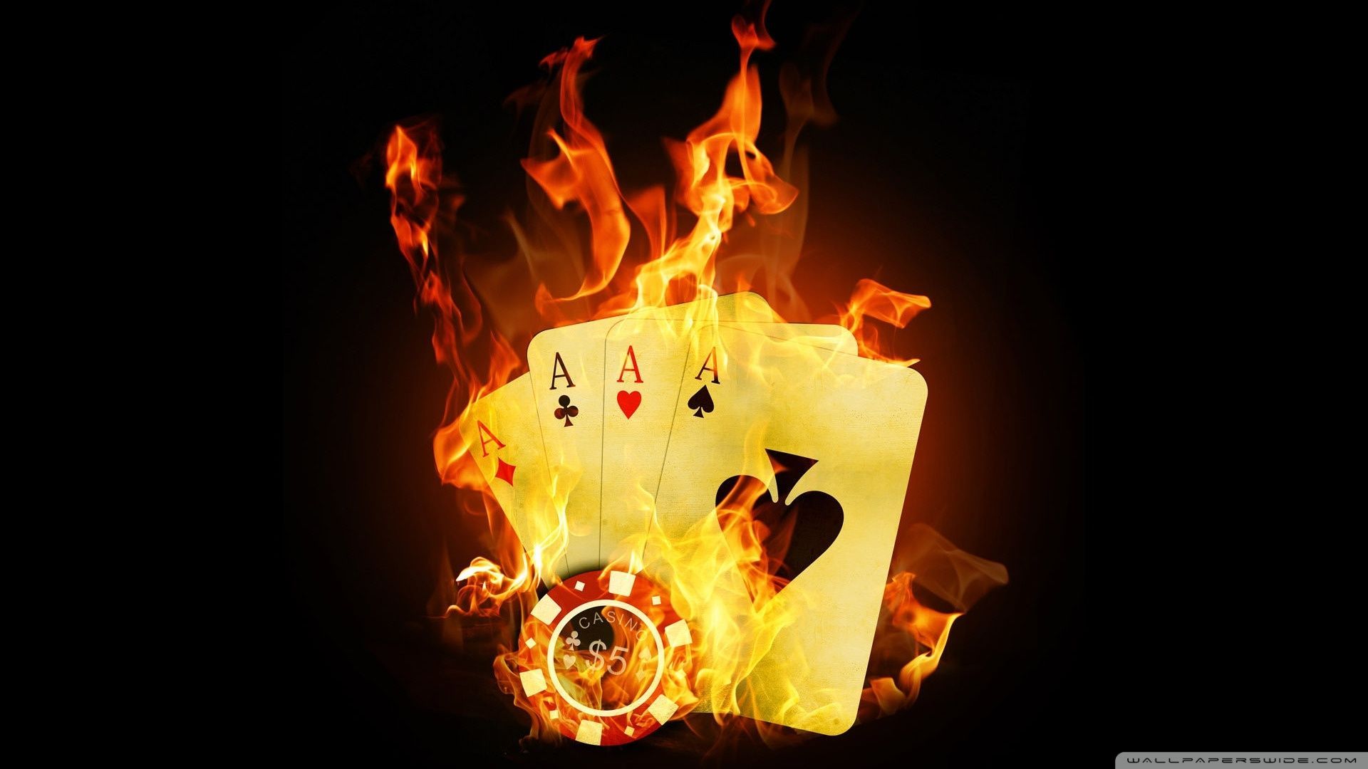 Fire. Ace card, Poker cards, HD wallpaper