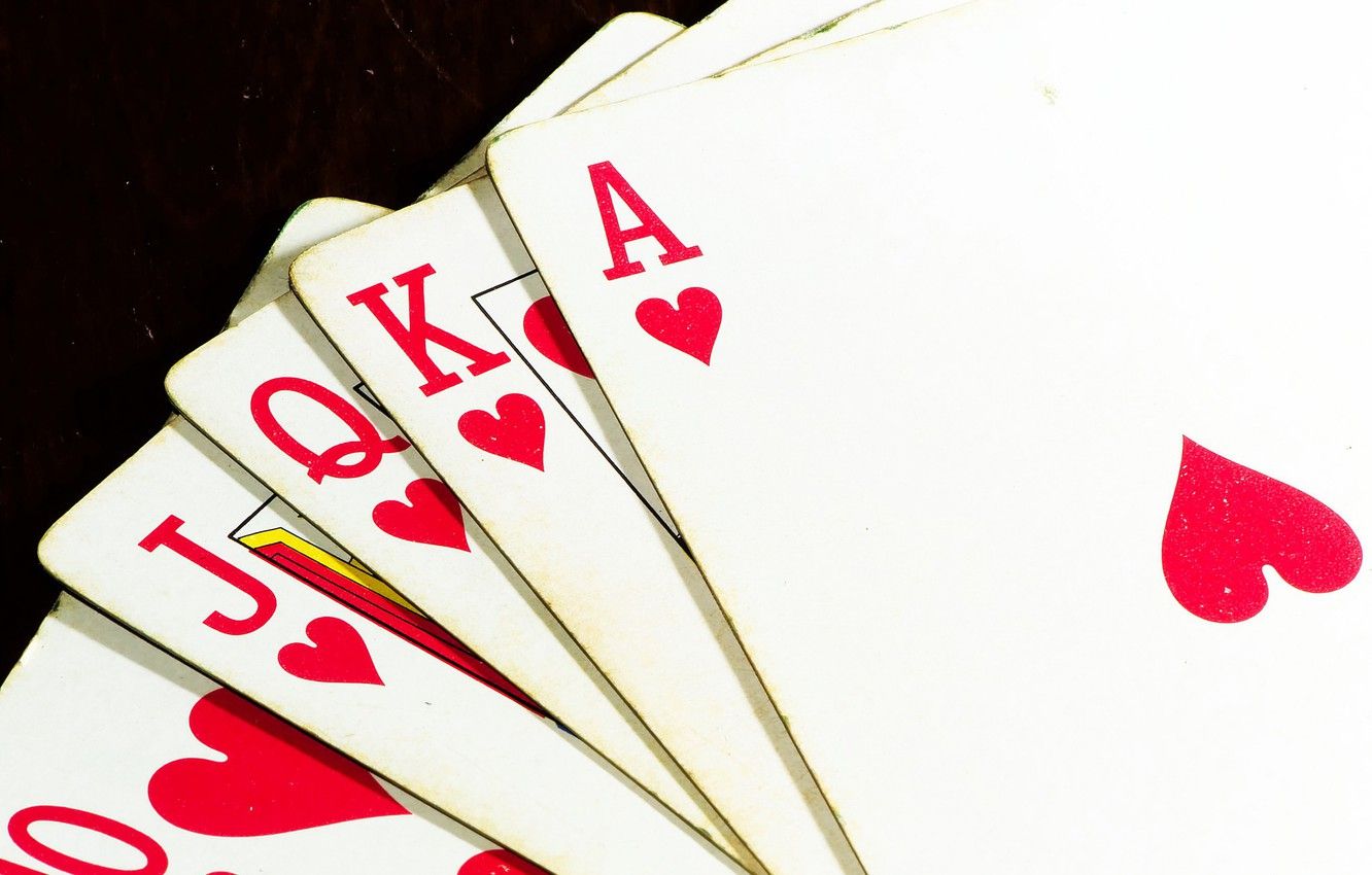 Wallpaper Royal Flush, Poker, Playing Cards image for desktop, section игры