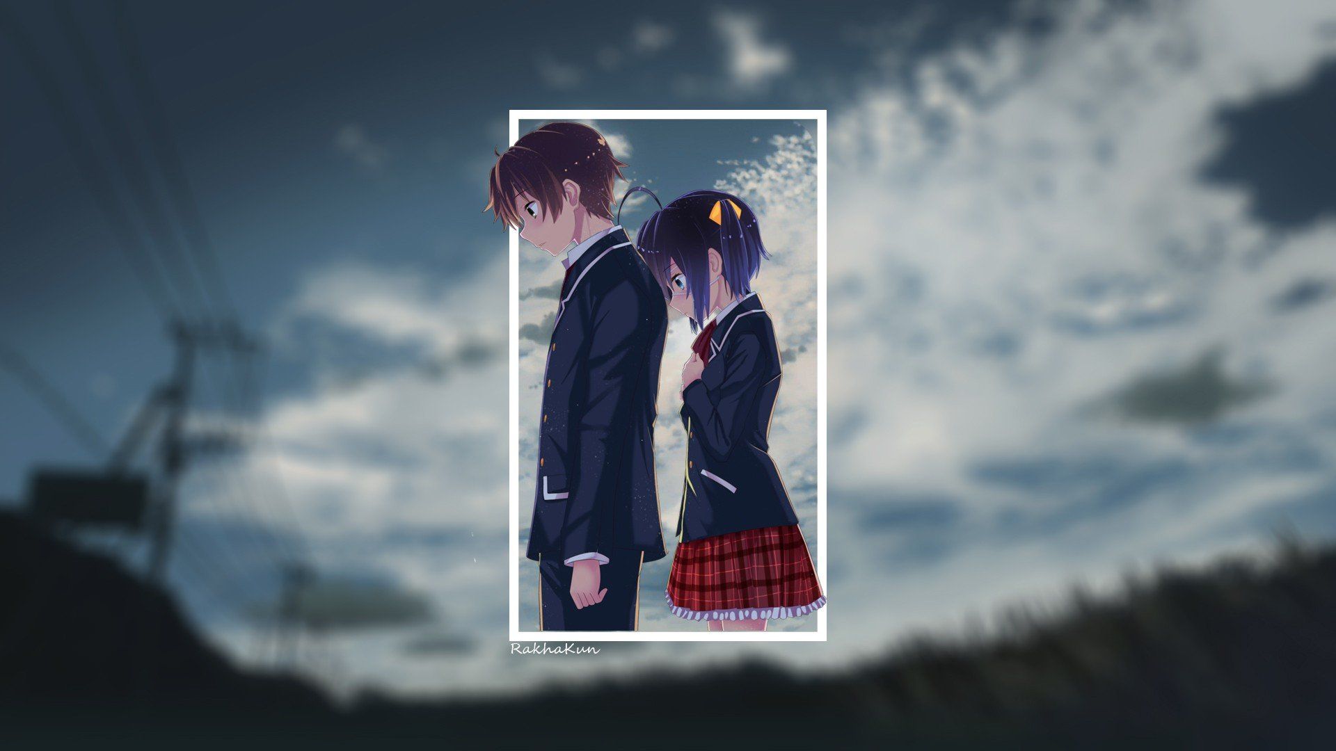 anime, Anime girls, Anime boys, Chuunibyou demo Koi ga Shitai!, Takanashi Rikka, Togashi Yuuta, Nature, Landscape Wallpaper HD / Desktop and Mobile Background