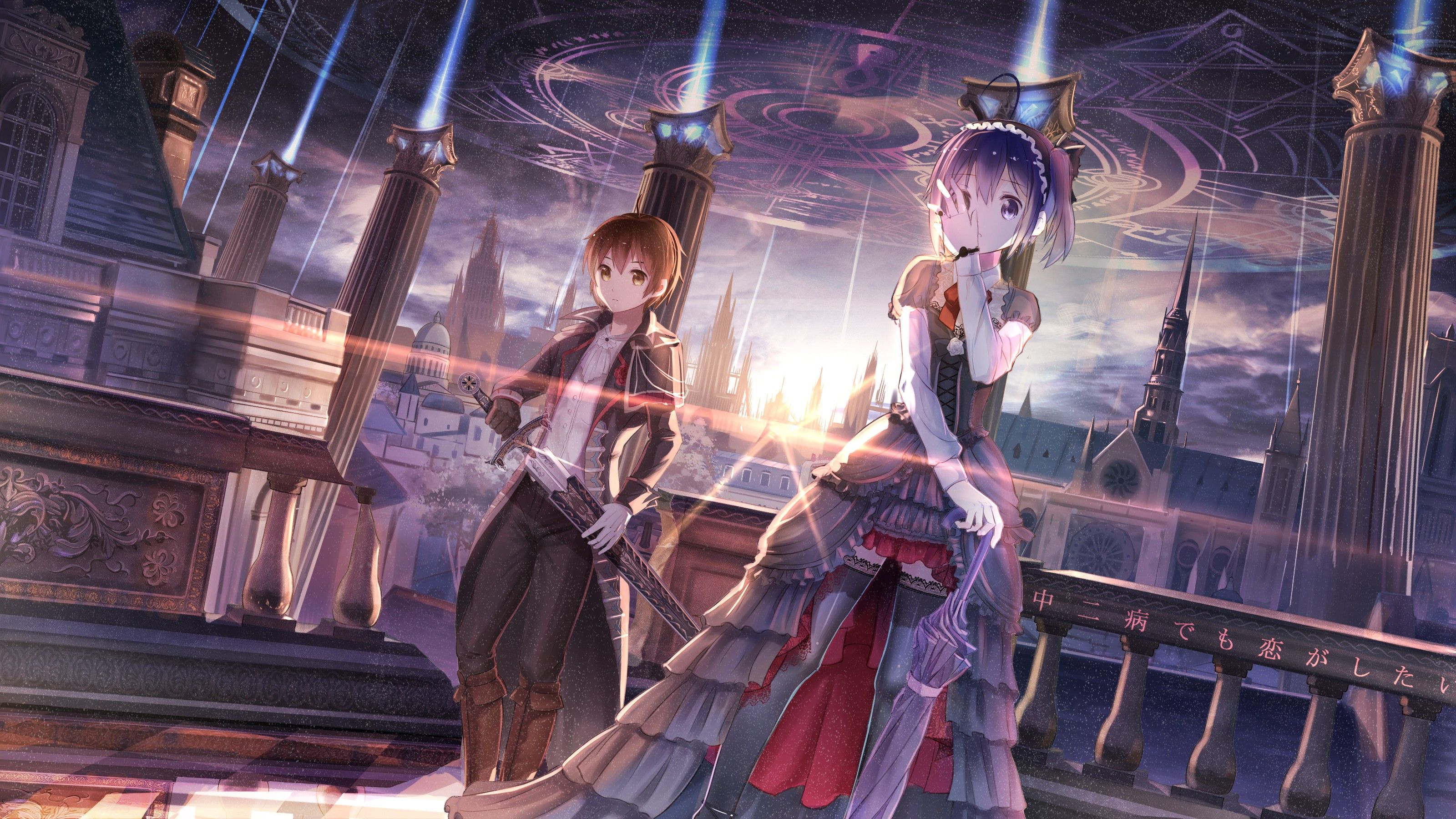 Chuunibyou Demo Koi Ga Shitai Takanashi Rikka Togashi Yuuta Wallpaper:3200x1800