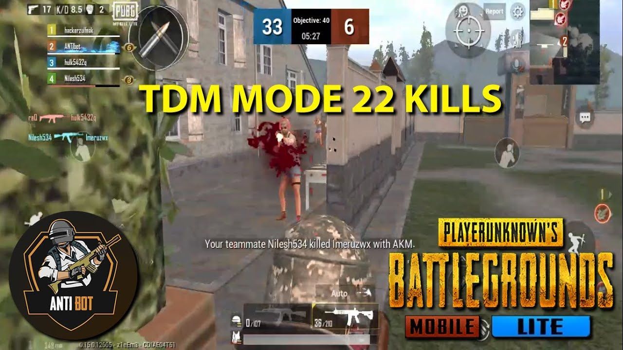 PUBG Mobile Lite TDM. TDM Gameplay. Anti Bot. Lite, Gameplay, Mobile
