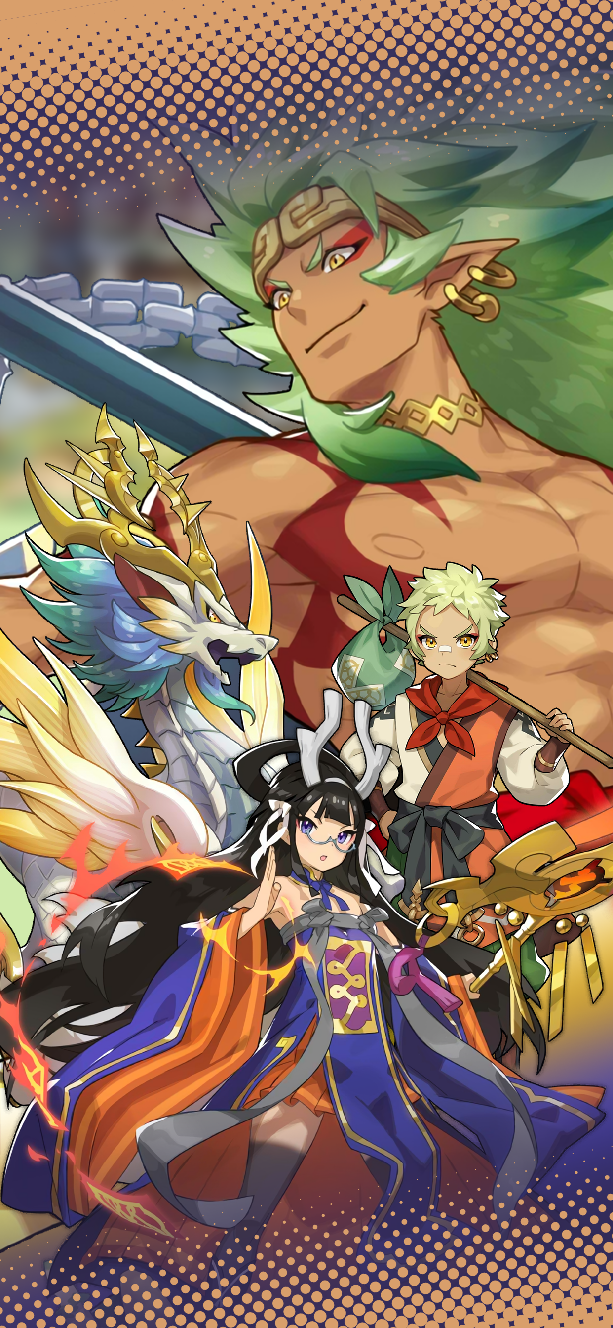 Dragalia Lost: Echoes of Antiquity wallpaper. Line art drawings, Lost art, Drawing people