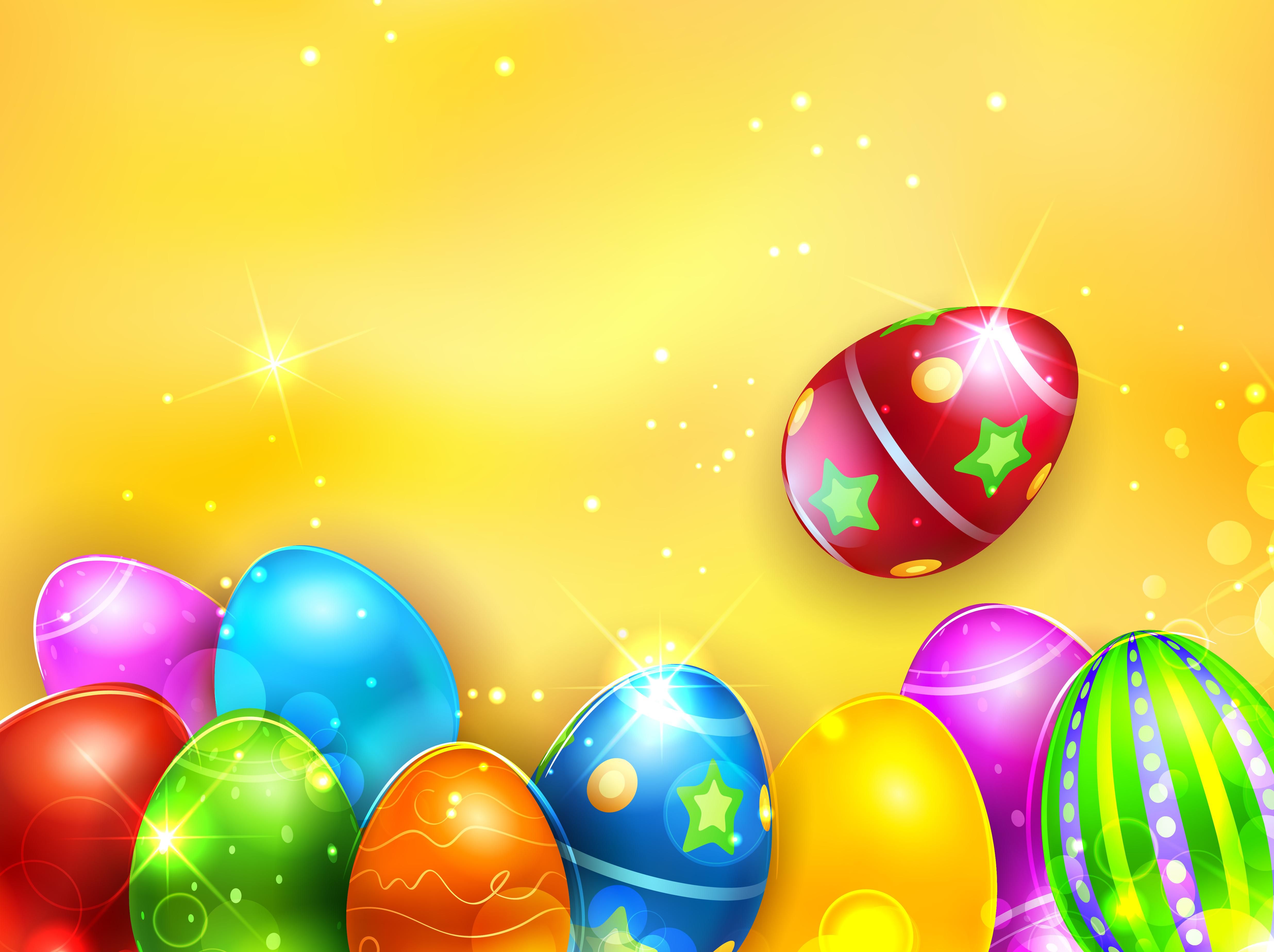 Colorful Easter Eggs Wallpaper