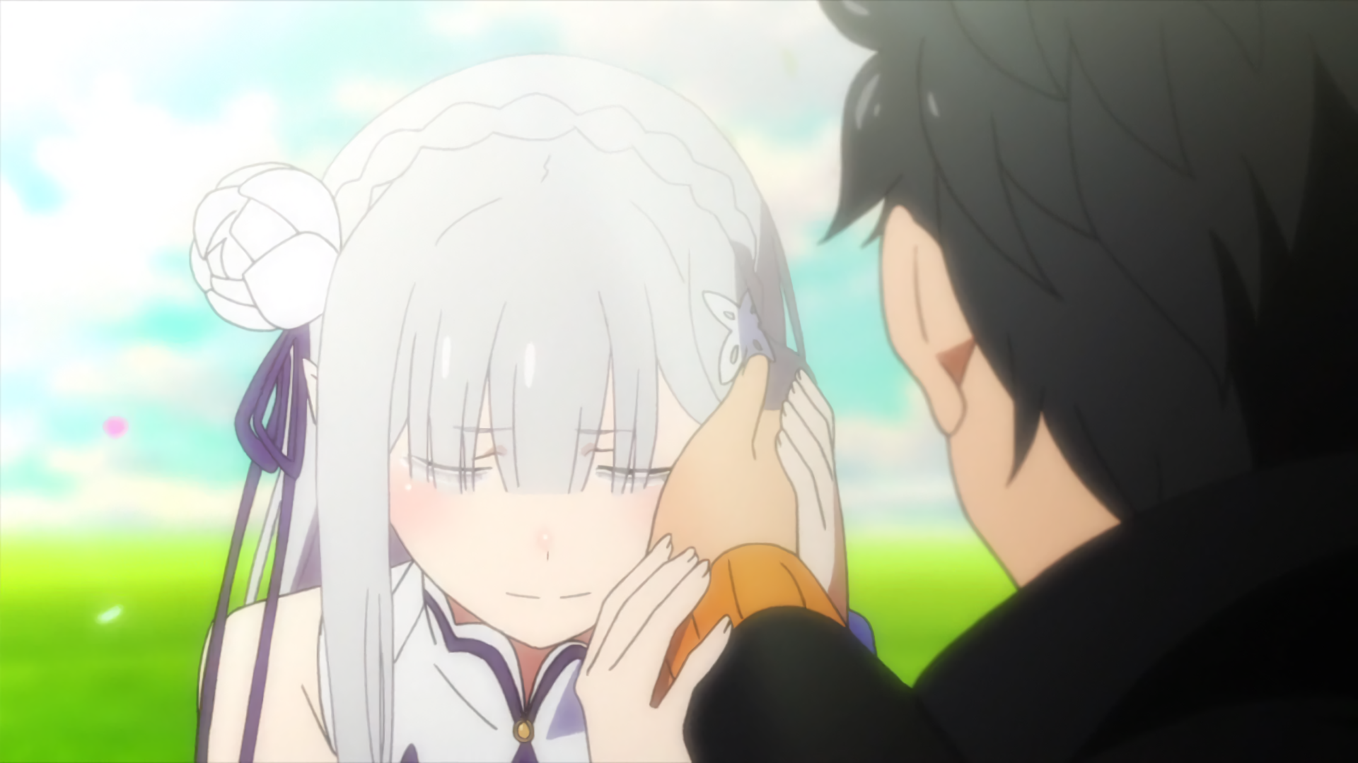 Anime Re:ZERO -Starting Life In Another World- Re:Zero Emilia (Re:ZERO) Subaru Natsuki Wallpaper. Karakter animasi, Seni anime, Cara menggambar