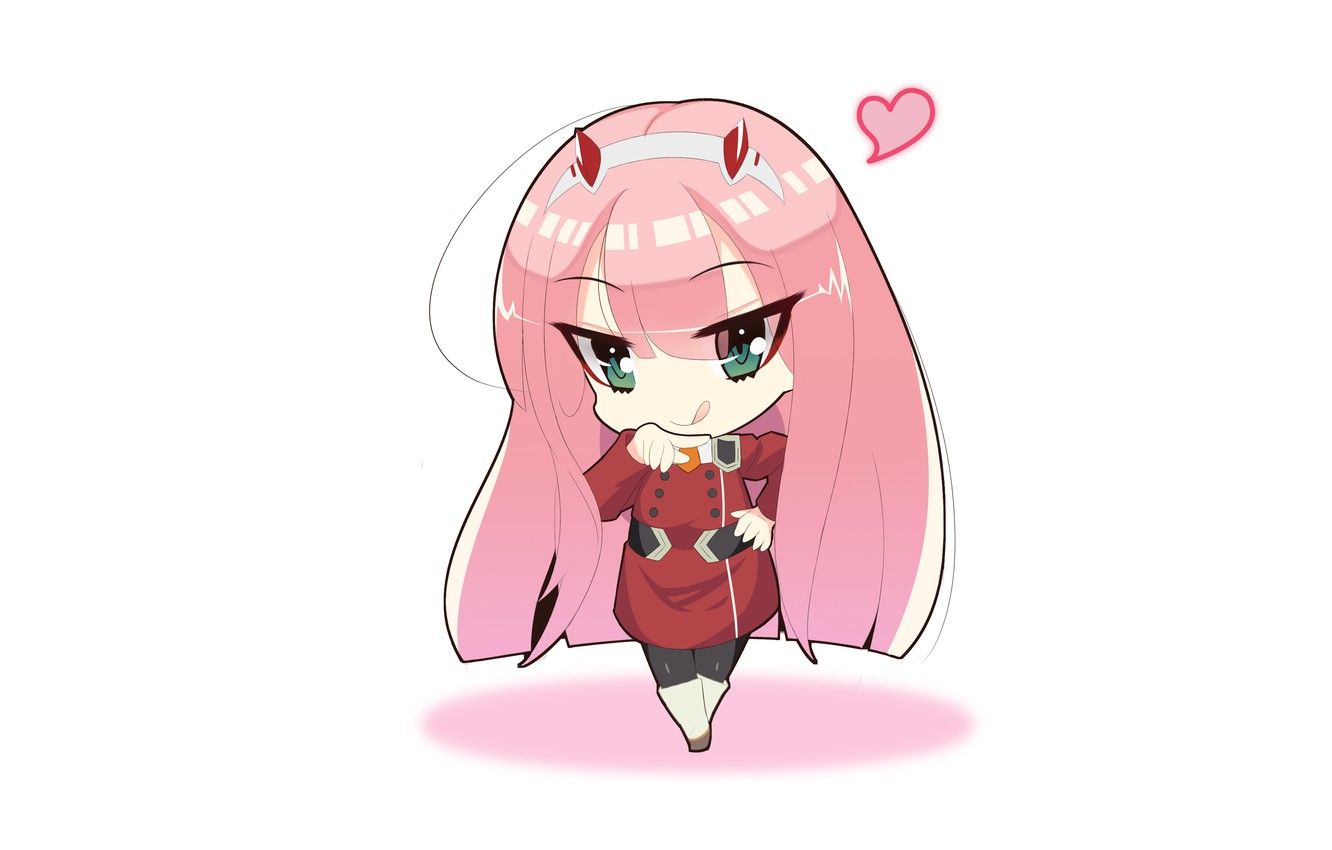 Wallpaper girl, Chibi, baby, Darling In The Frankxx, Cute in France, Zero Two image for desktop, section сёнэн