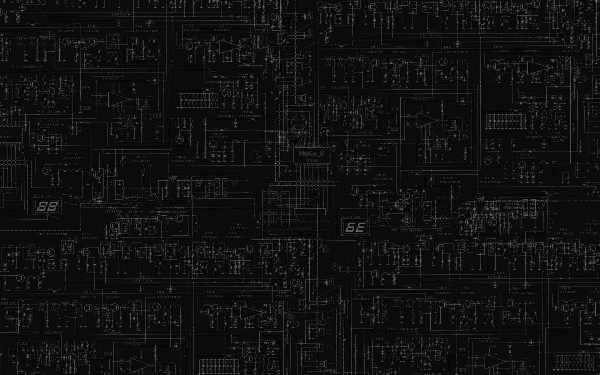 Wallpaper, 1920x1200 px, black, bw, circuits, diagram, schematic 1920x1200