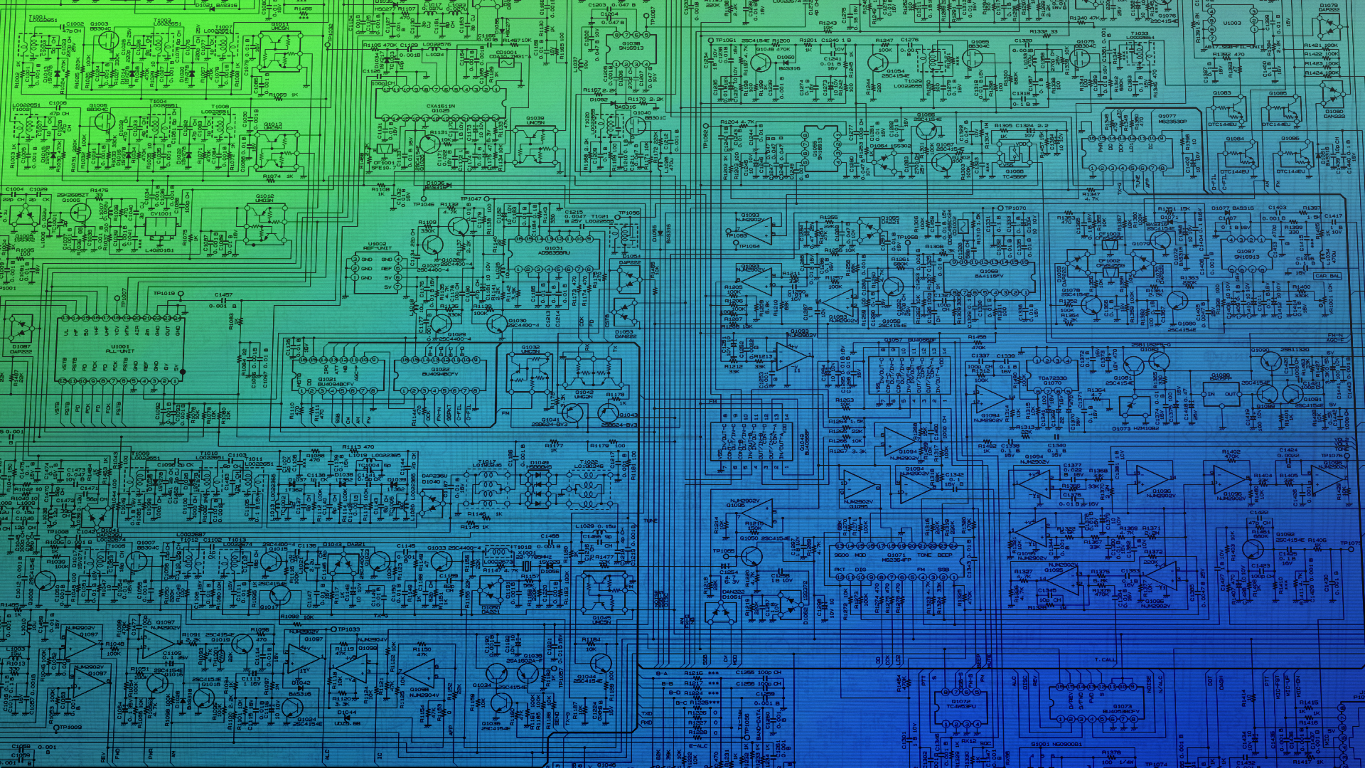 Microchip Schematic CPU Technology Blueprints Wallpaper:1920x1080