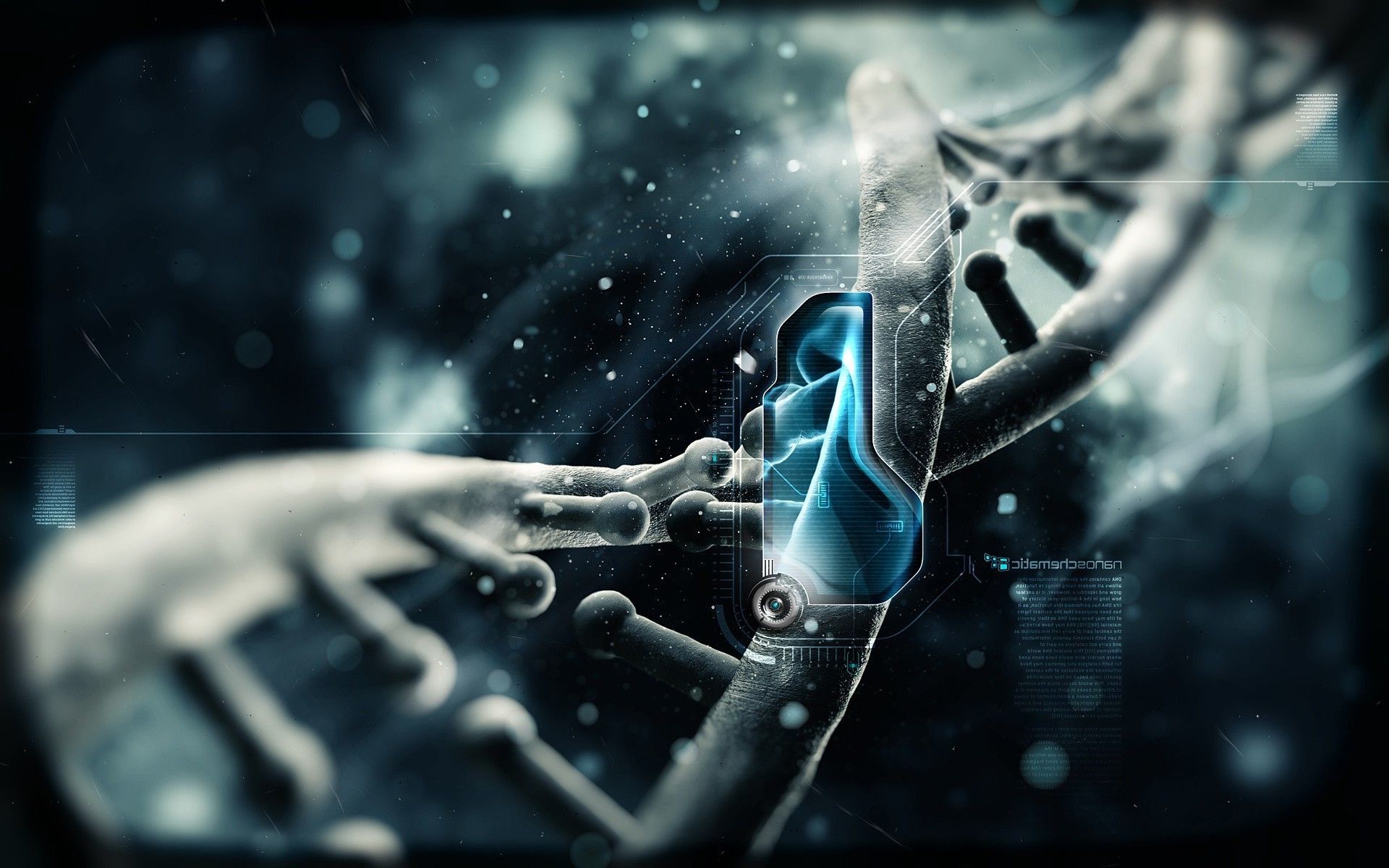 Blue, Science Fiction, Anime, Dna, Science, Schematic, Wallpaper Dna HD Wallpaper