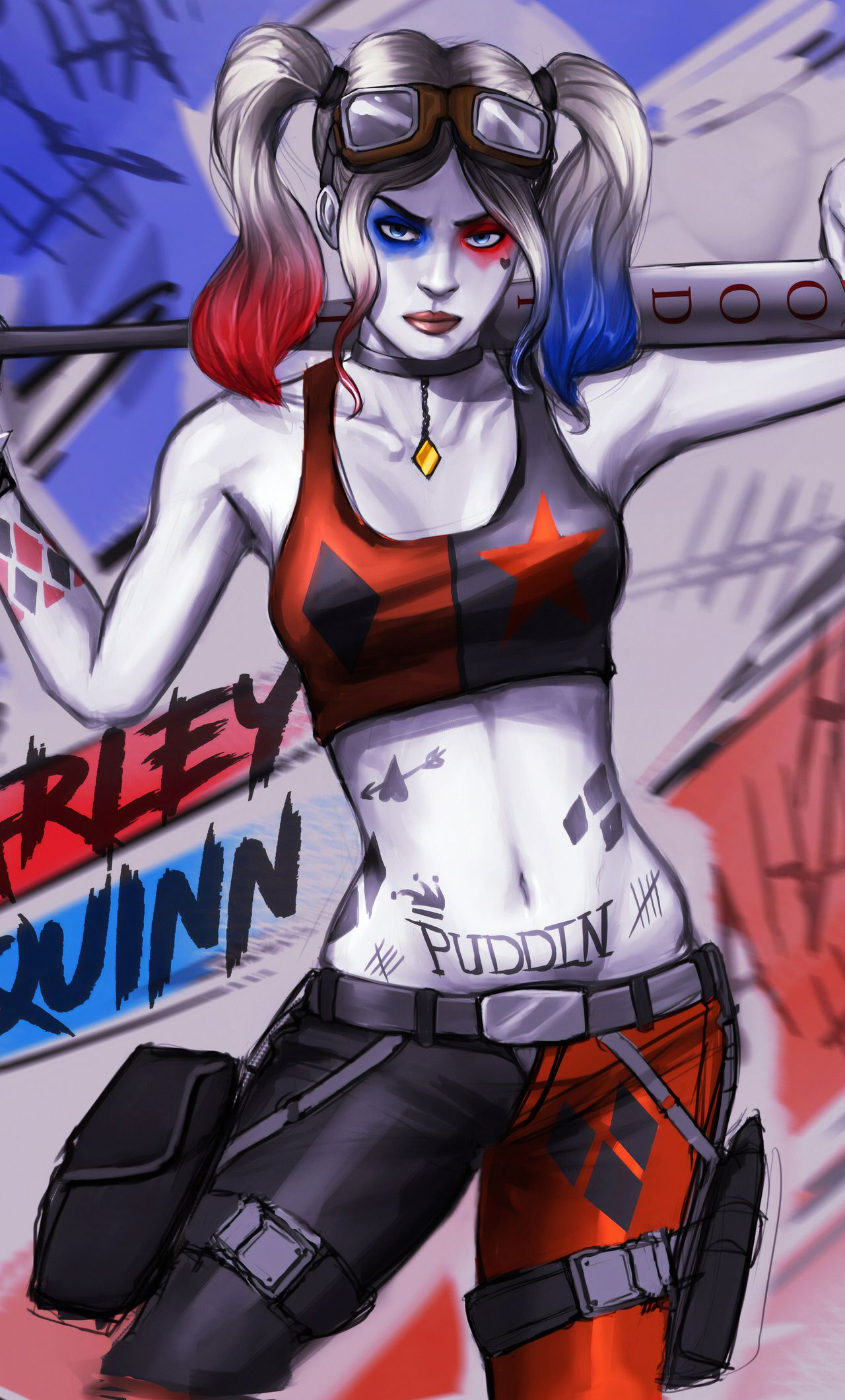 Harley Quinn Sketch Arts iPhone HD 4k Wallpaper, Image, Background, Photo and Picture
