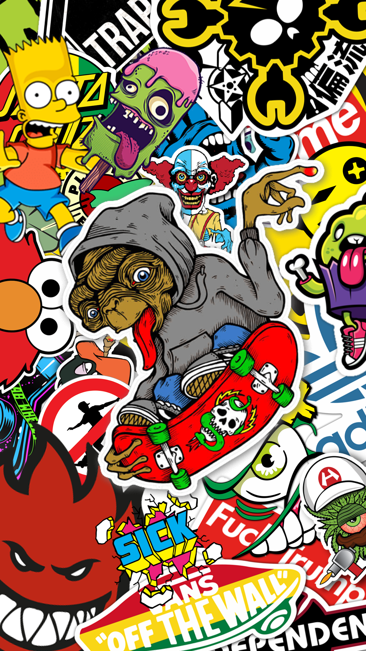 Skate Stickers Wallpapers - Wallpaper Cave
