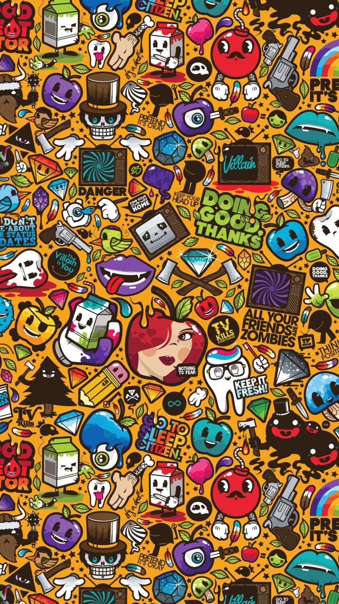 Skateboard Stickers Wallpaper & Background Download