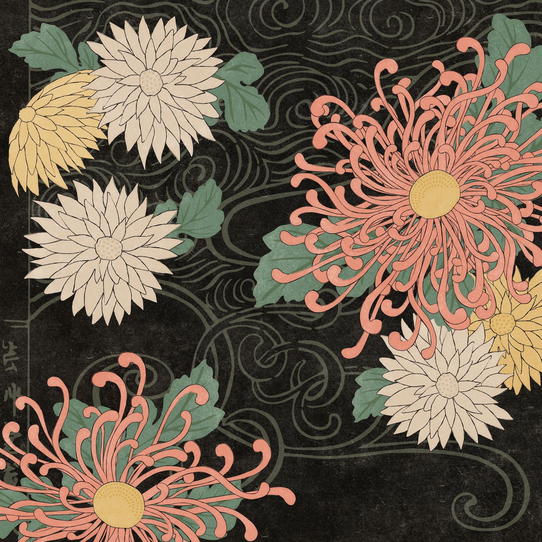 Buy Exotic Japanese Floral Print wallpaper US shipping at Happywall.com