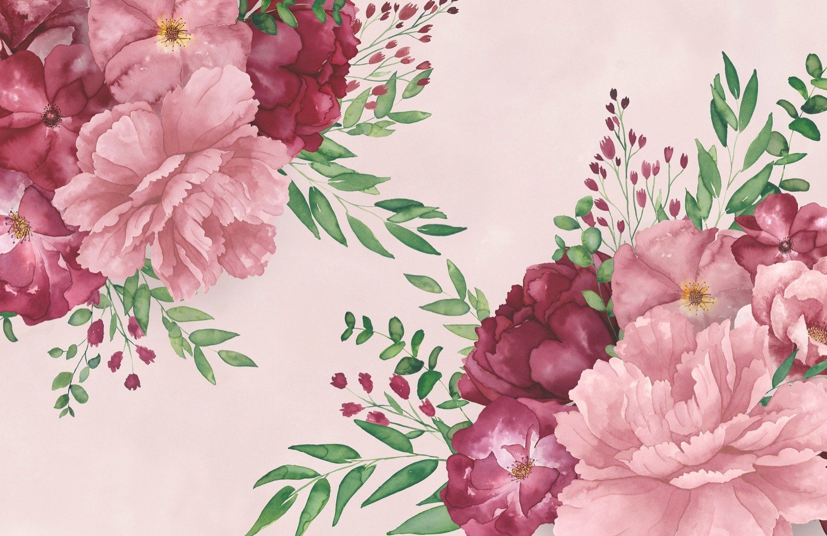 Light Pink Floral Wallpaper
