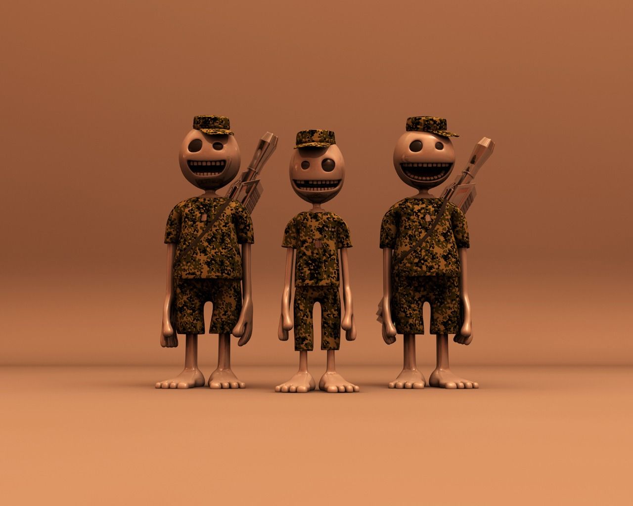 Army Group Wallpaper 3D Characters 3D Wallpaper in jpg format for free download