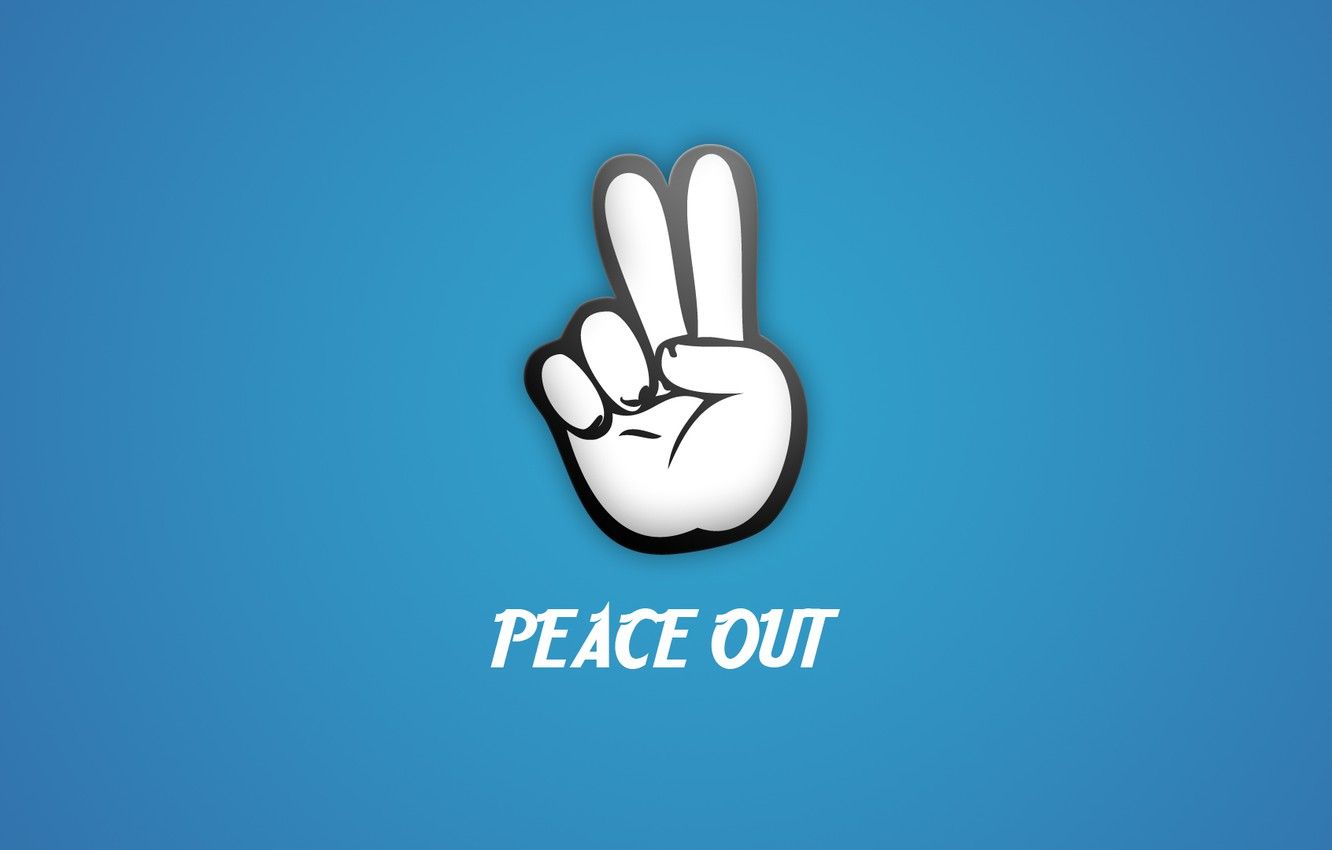 Wallpaper wallpaper, peace, blue, background, hand, cool, cartoon hand image for desktop, section минимализм