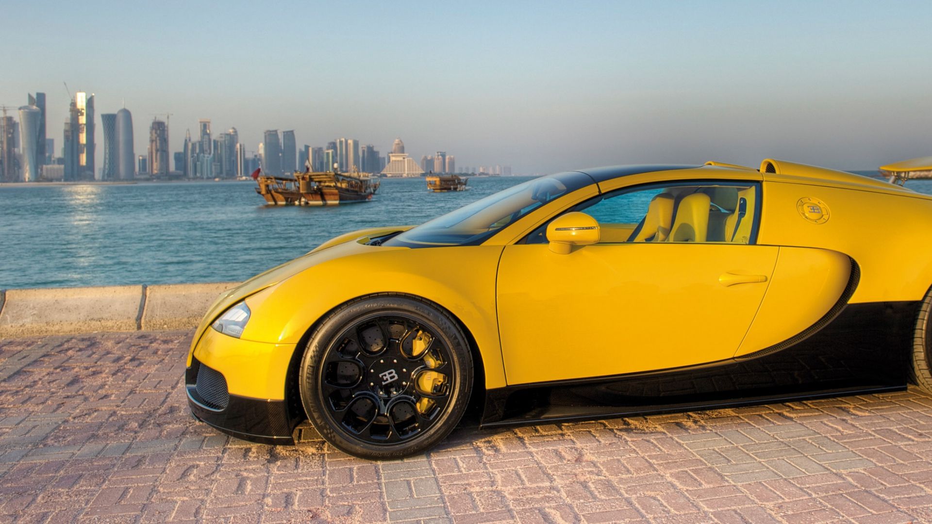 Full HD Wallpaper bugatti veyron side view sports car emabankment dubai luxury, Desktop Background HD 1080p