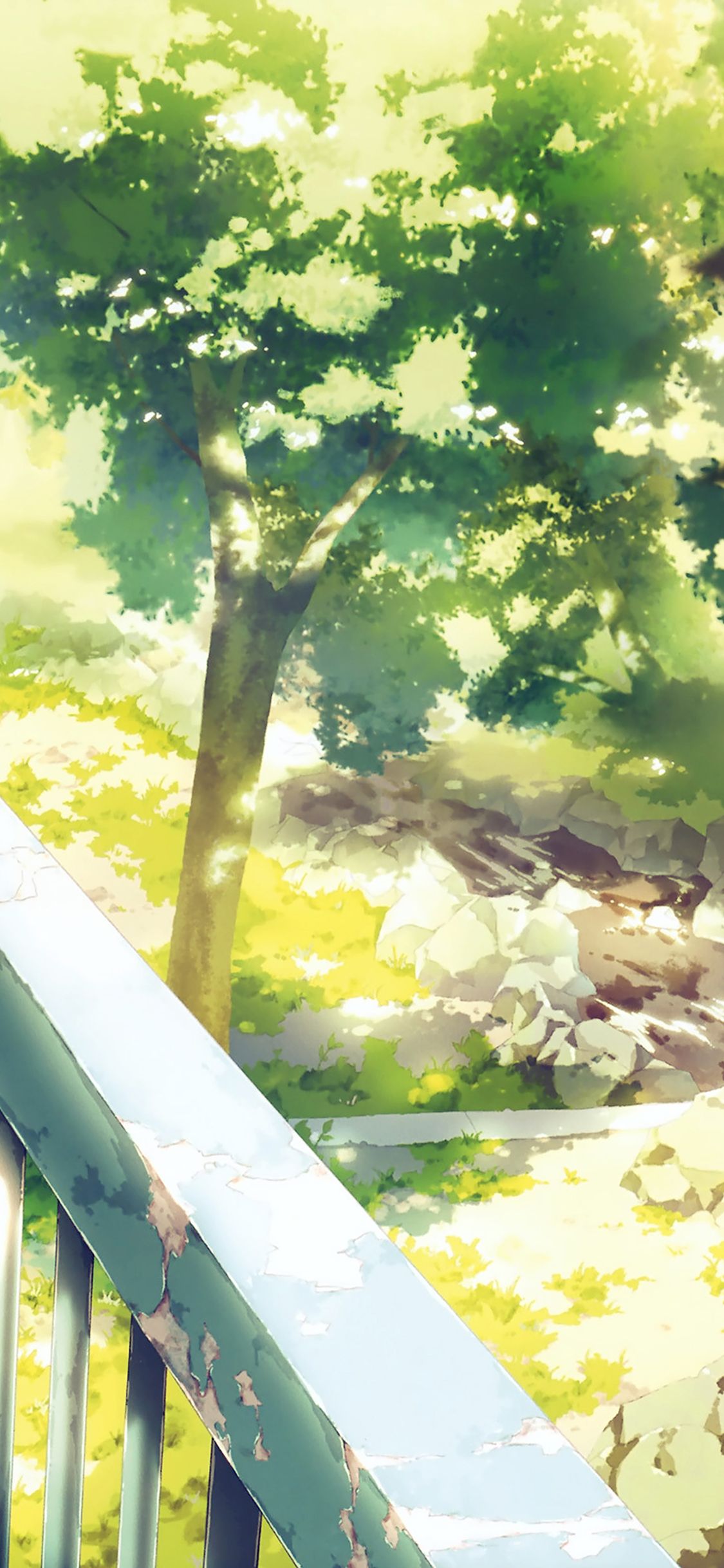 iPhone wallpaper. anime background art illust forest