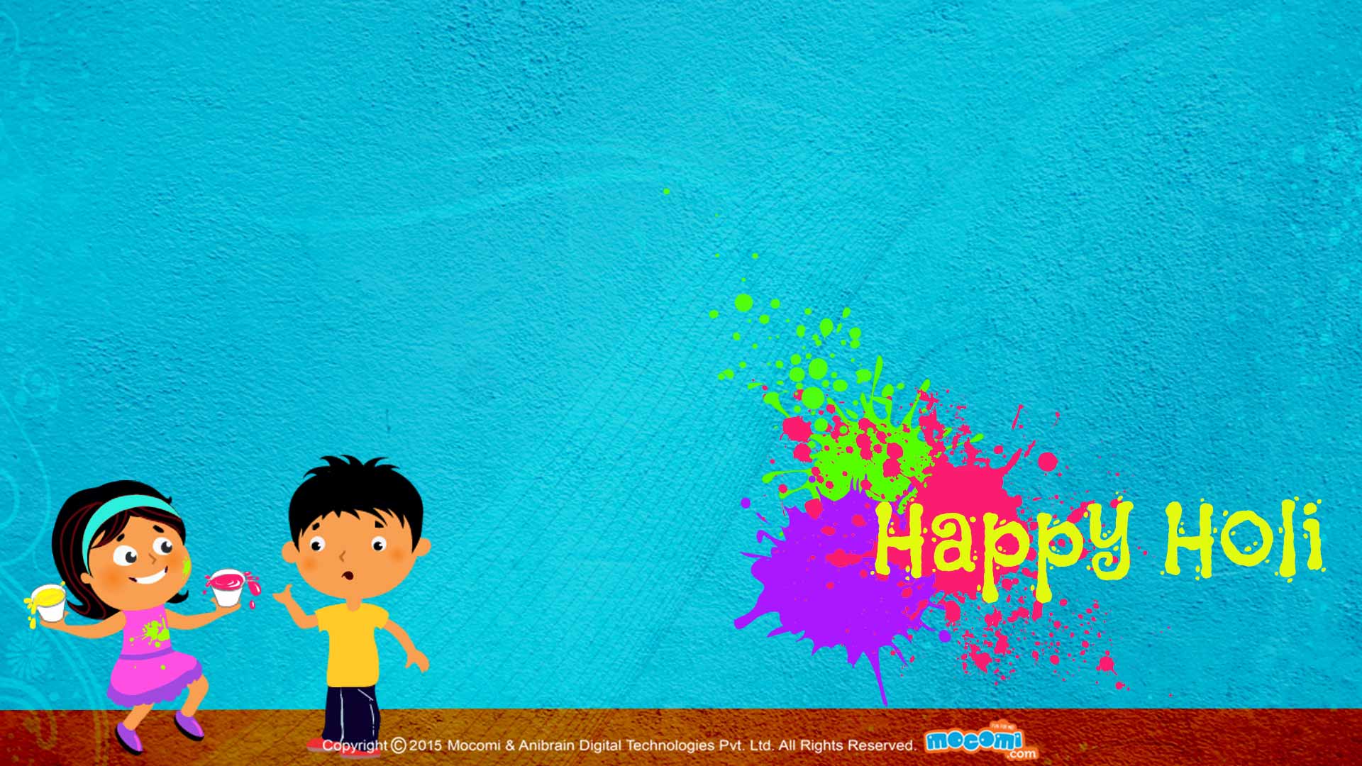 Happy Holi Wallpaper for kids
