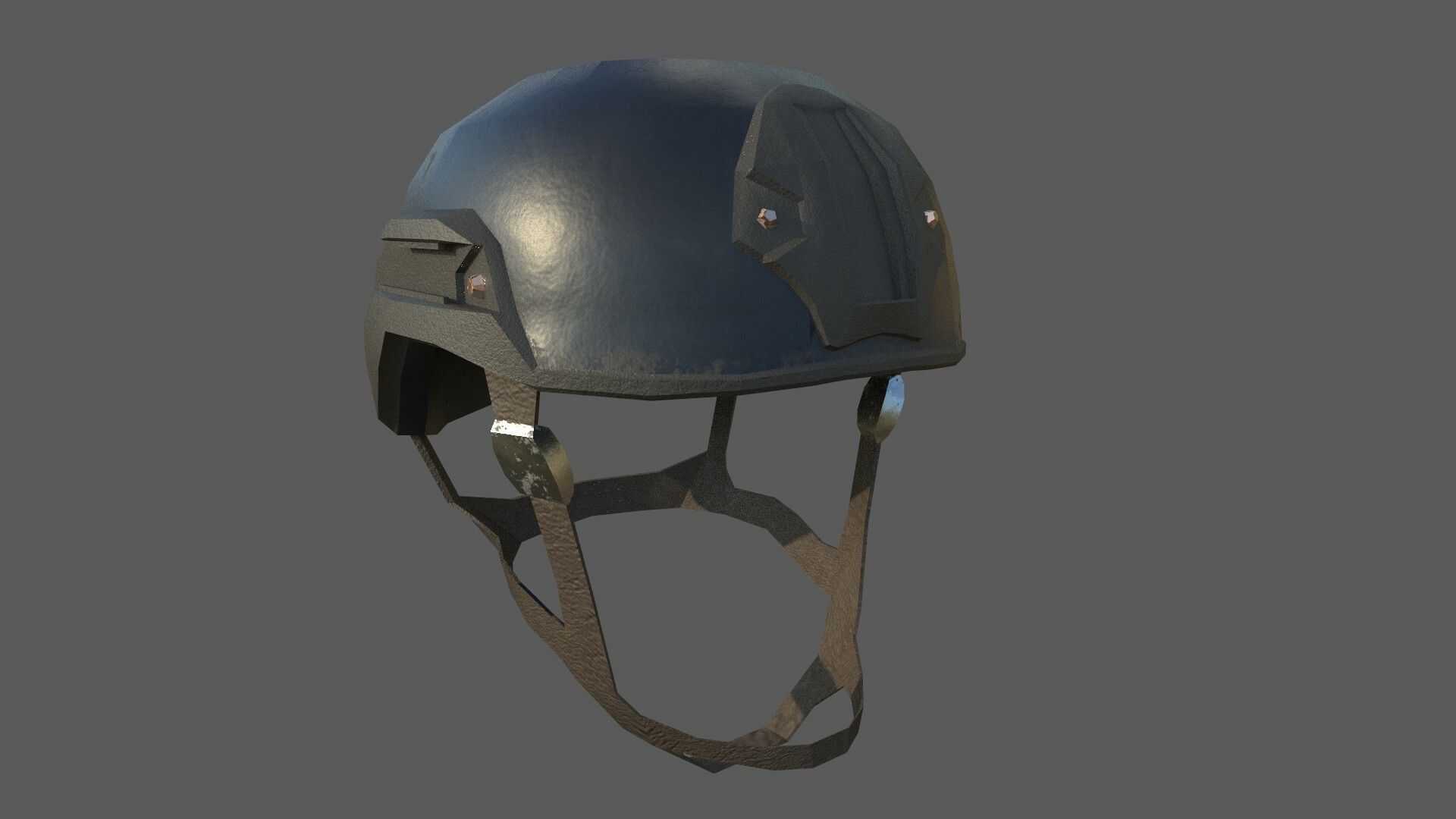 High and low poly tactical helmet, Berk Türkyılmaz