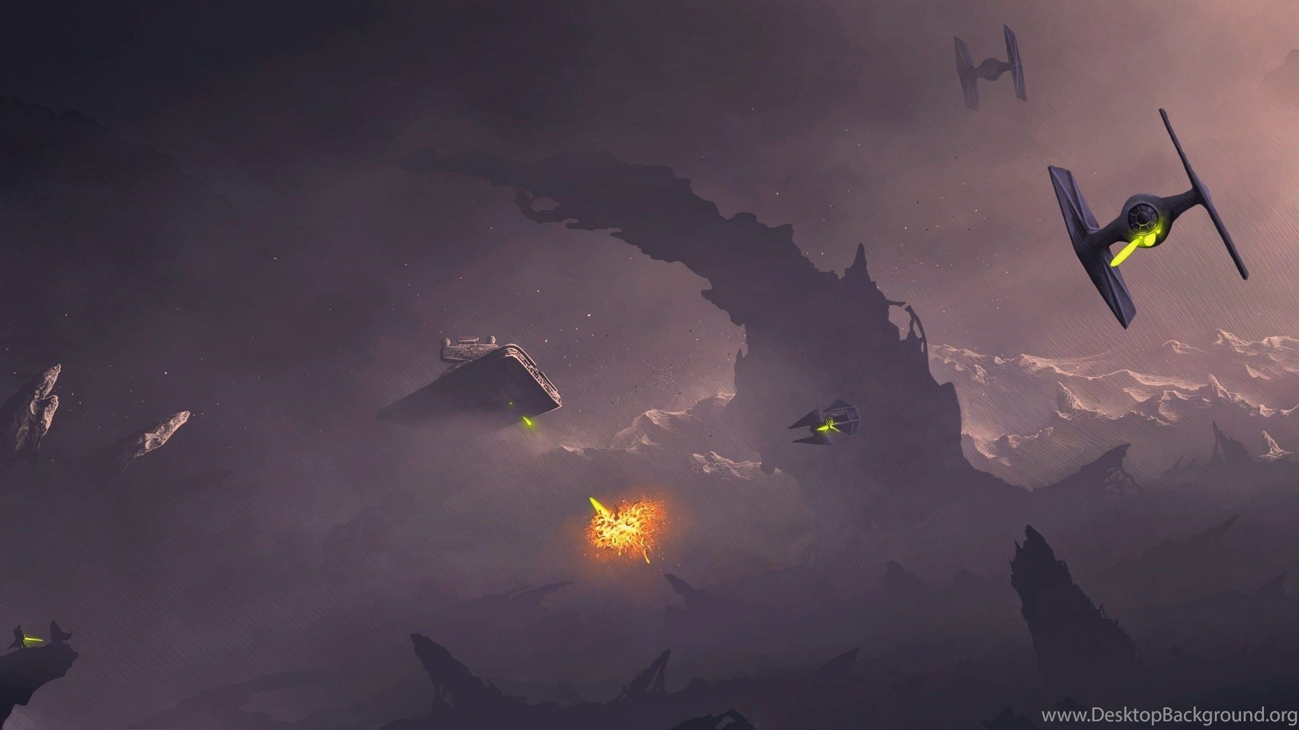 Star Wars, Artwork, TIE Fighter Wallpaper HD Desktop Background