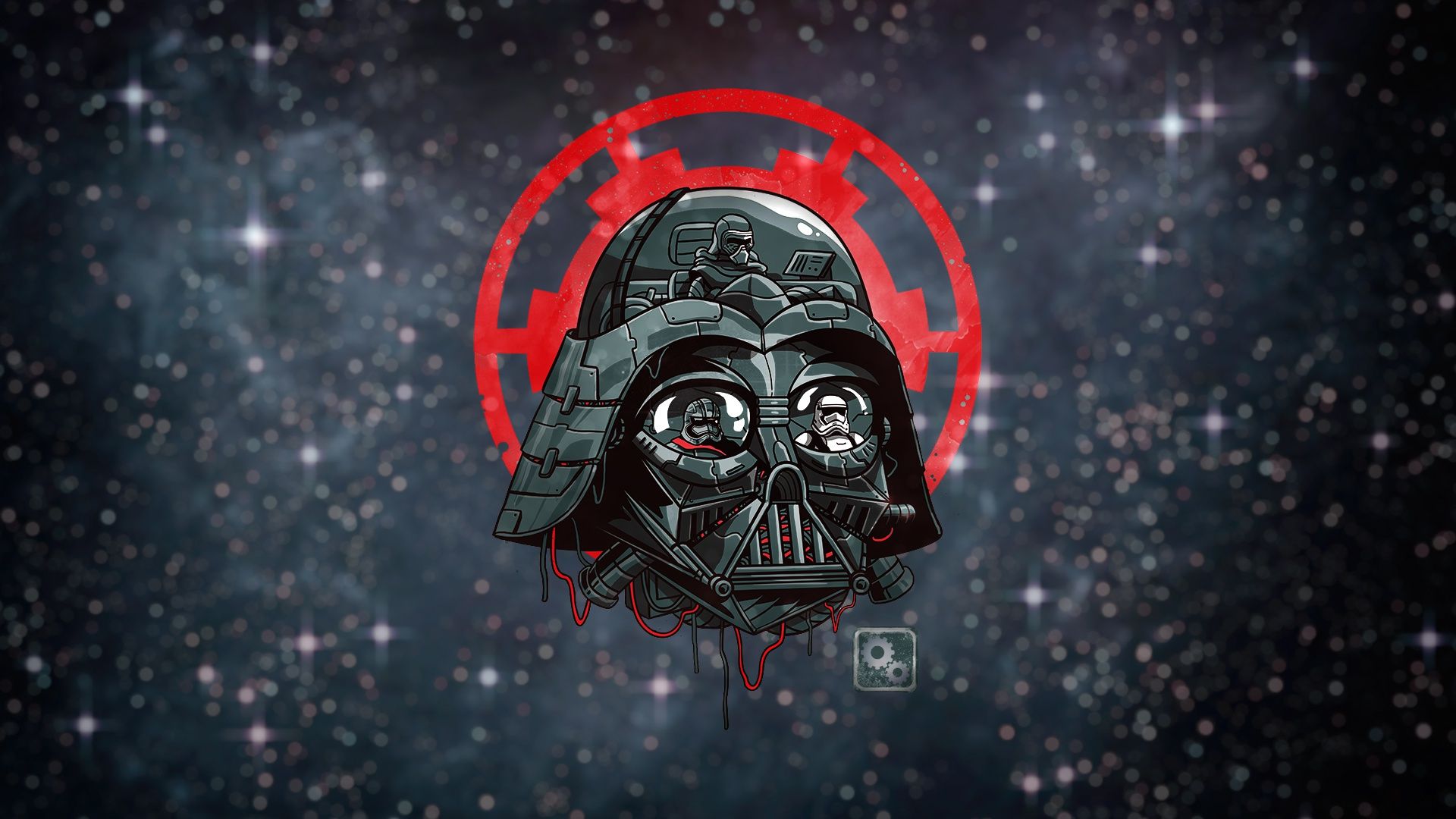 1920x1080 Darth Vader, Captain Phasma, Kylo Ren, Stormtrooper wallpaper JPG