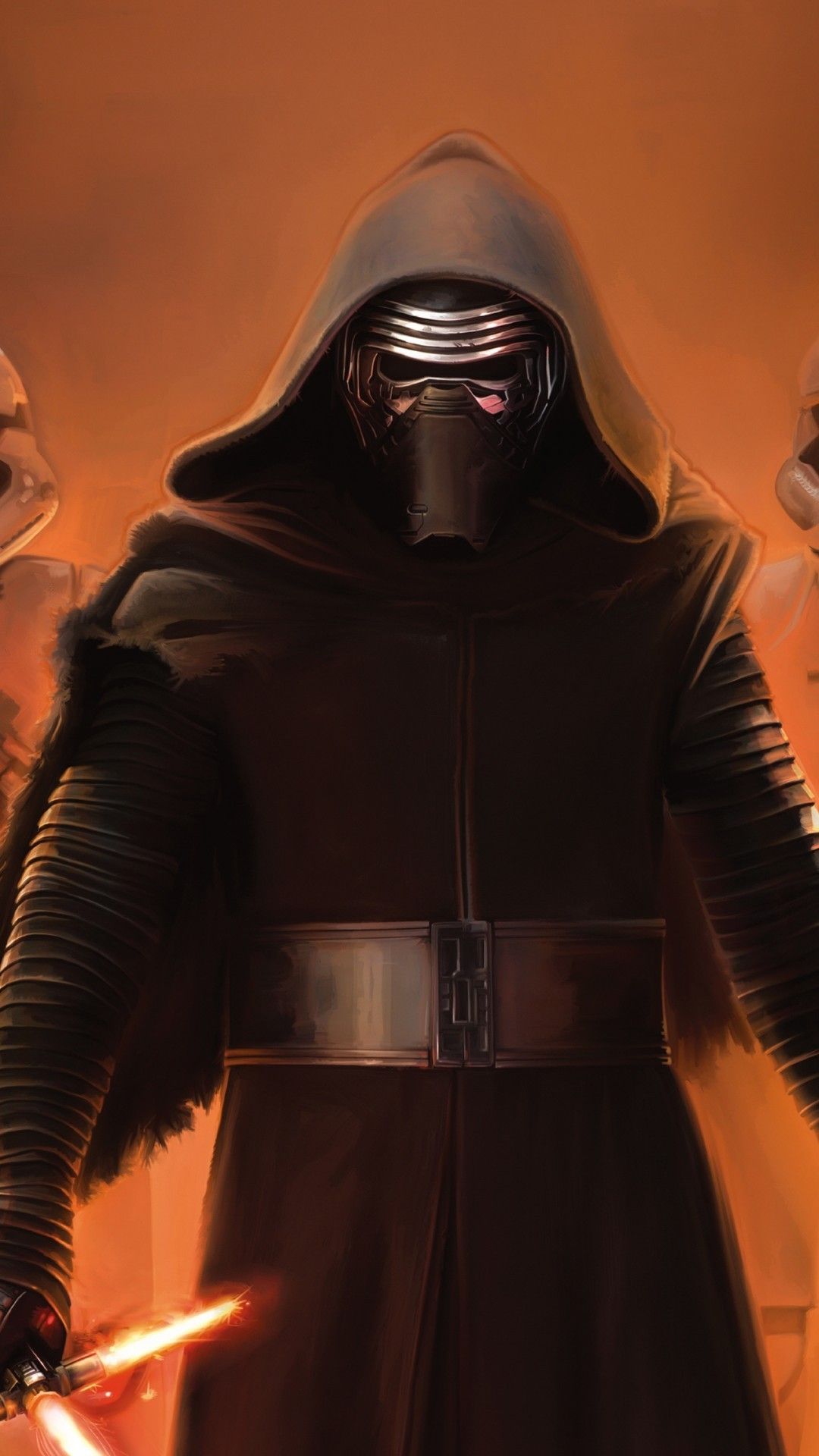Download 1080x1920 Darth Vader, Lightsaber, Stormtrooper, Star Wars, Kylo Ren Wallpaper for iPhone 8, iPhone 7 Plus, iPhone 6+, Sony Xperia Z, HTC One