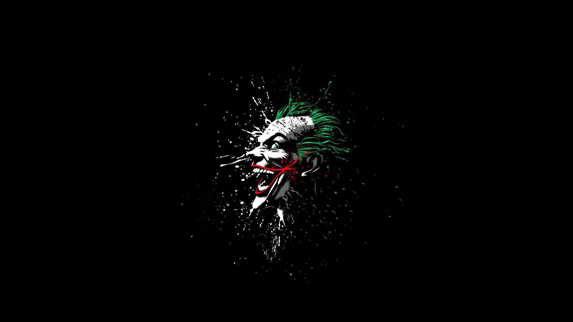 Joker, Batman, Comics, Black, Artwork, Green, Red, White Wallpaper HD / Desktop and Mobile Background