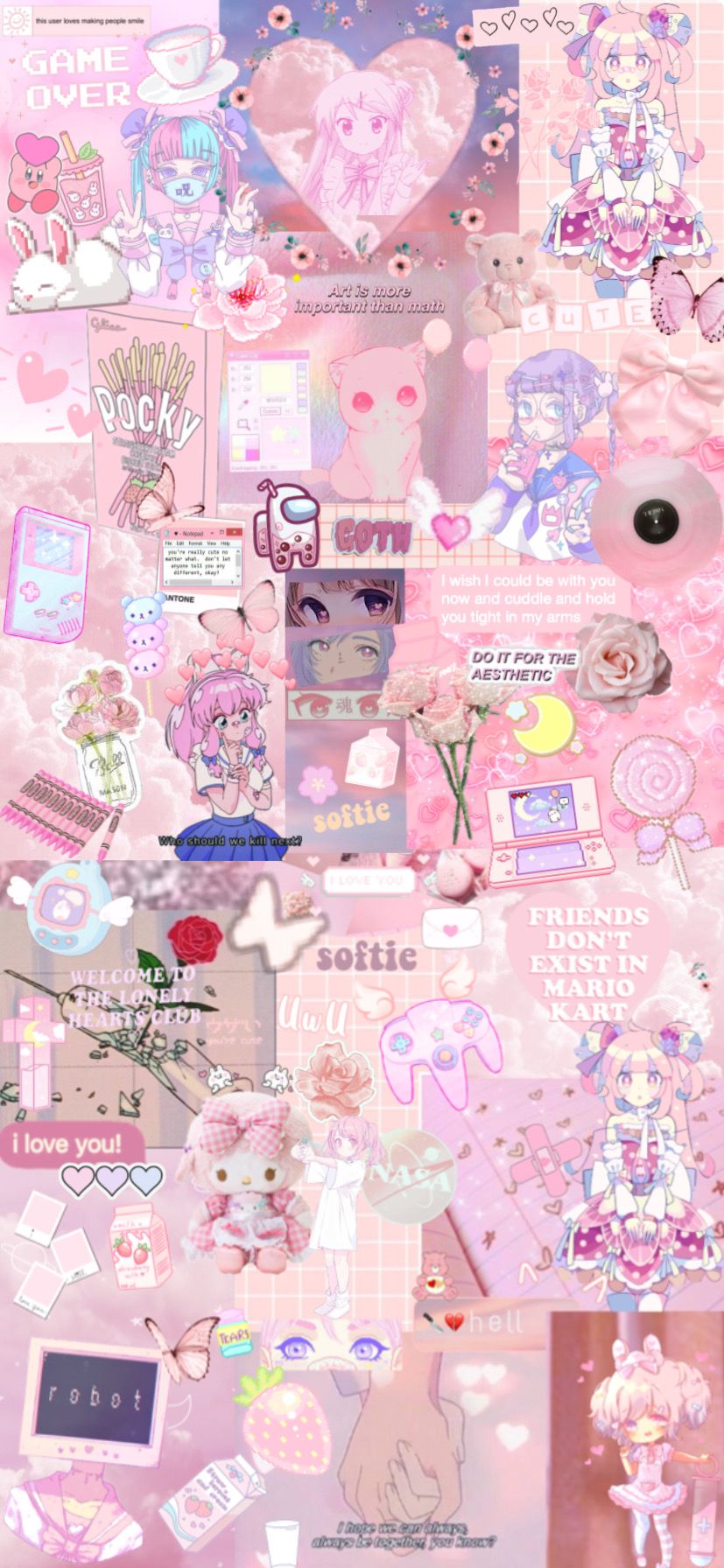 pink pastel anime wallpaper Image