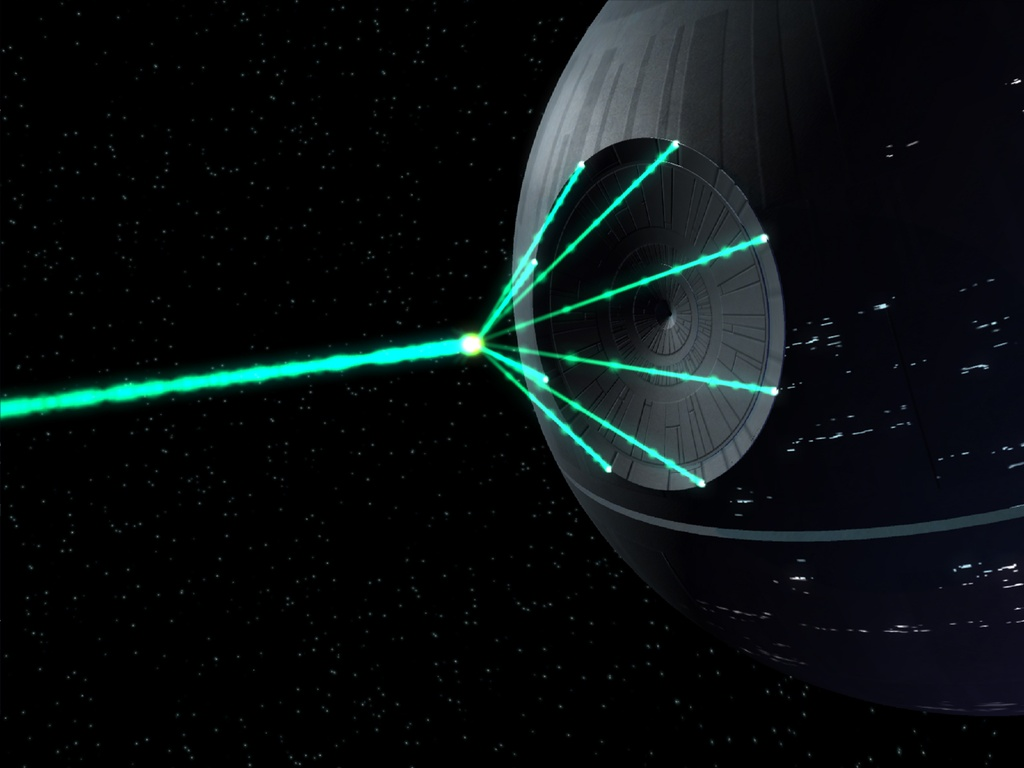 Death Star Firing Star Laser