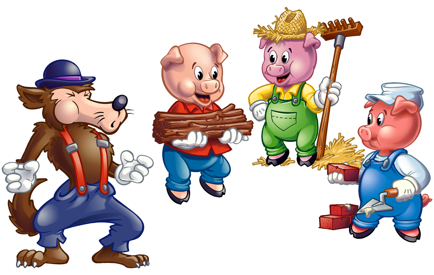 Three Little Pigs Clipart. Pig picture, Three little pigs story, Little pigs