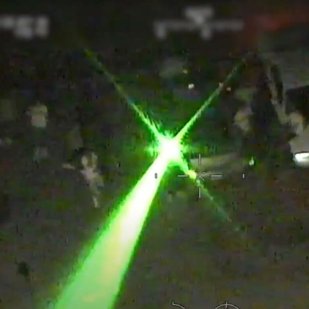 CBP helicopter flying over protesters struck repeatedly by laser from Canada