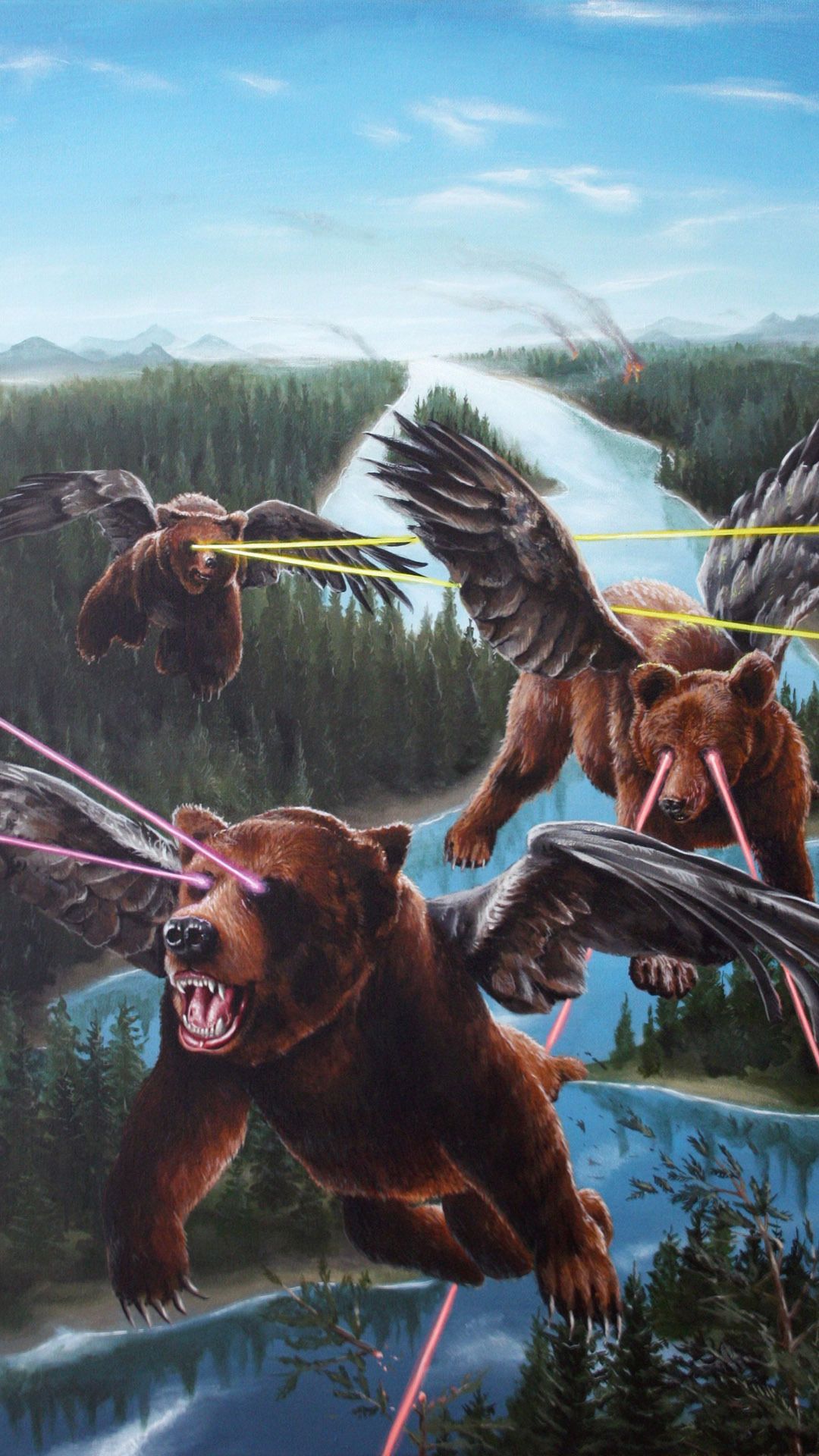 Upvote Flying Laser Bears